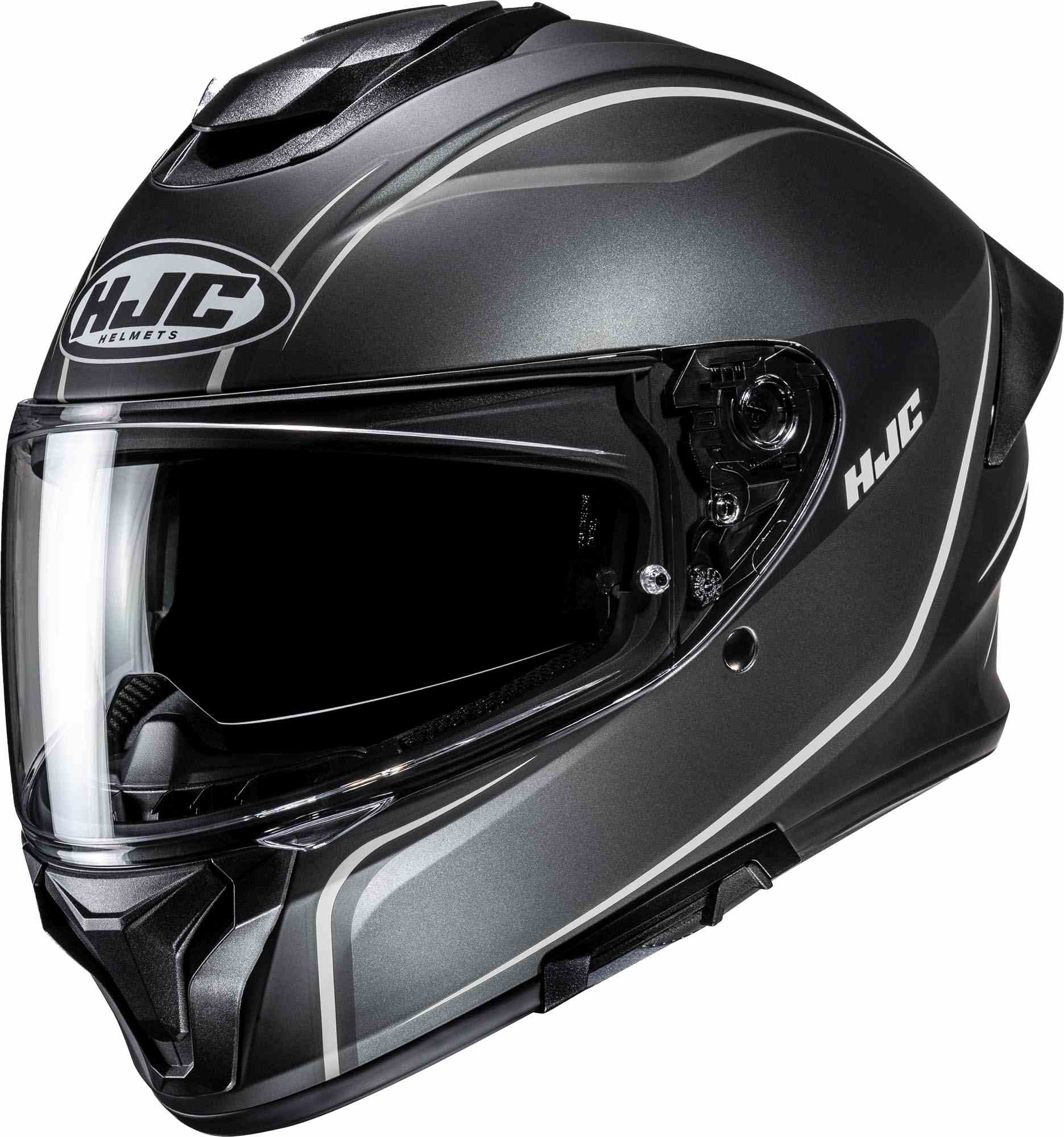 Hjc Men's Black Grey White C71 Quez Helmet, Black-Grey-White, Size 2XL For