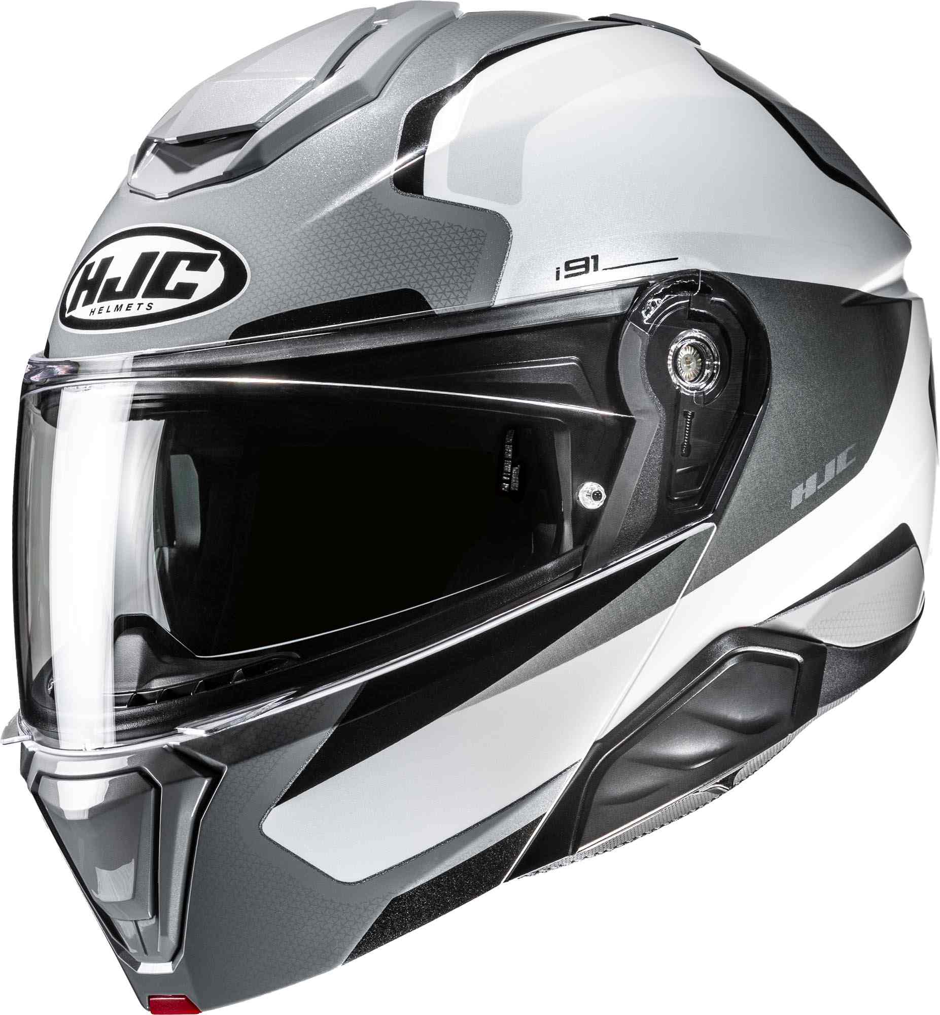 Hjc Men's Grey White I91 Felio Helmet, Grey-White, Size S For