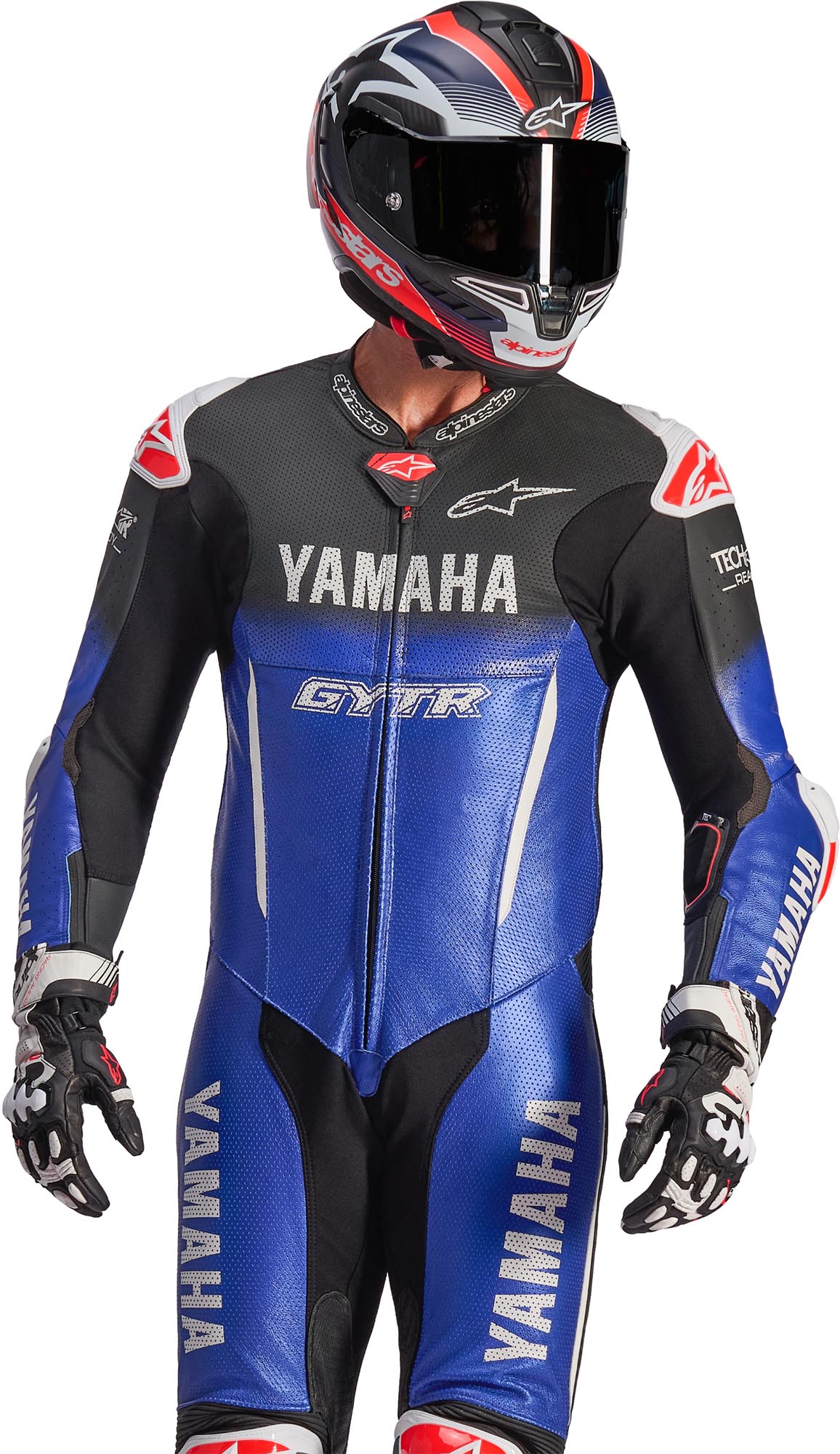 Alpinestars YAMAHA GP-R7  перфорированный мотоциклетный кожаный костюм из 1 предмета