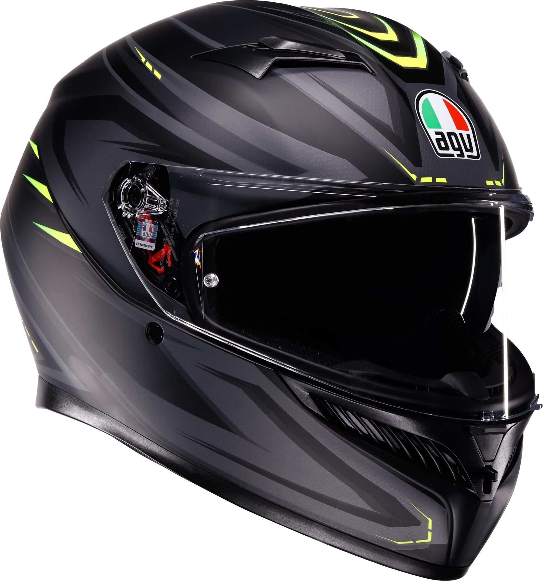 AGV K3 Syth Шлем Черный матовый/Желтый XS (53/54) 