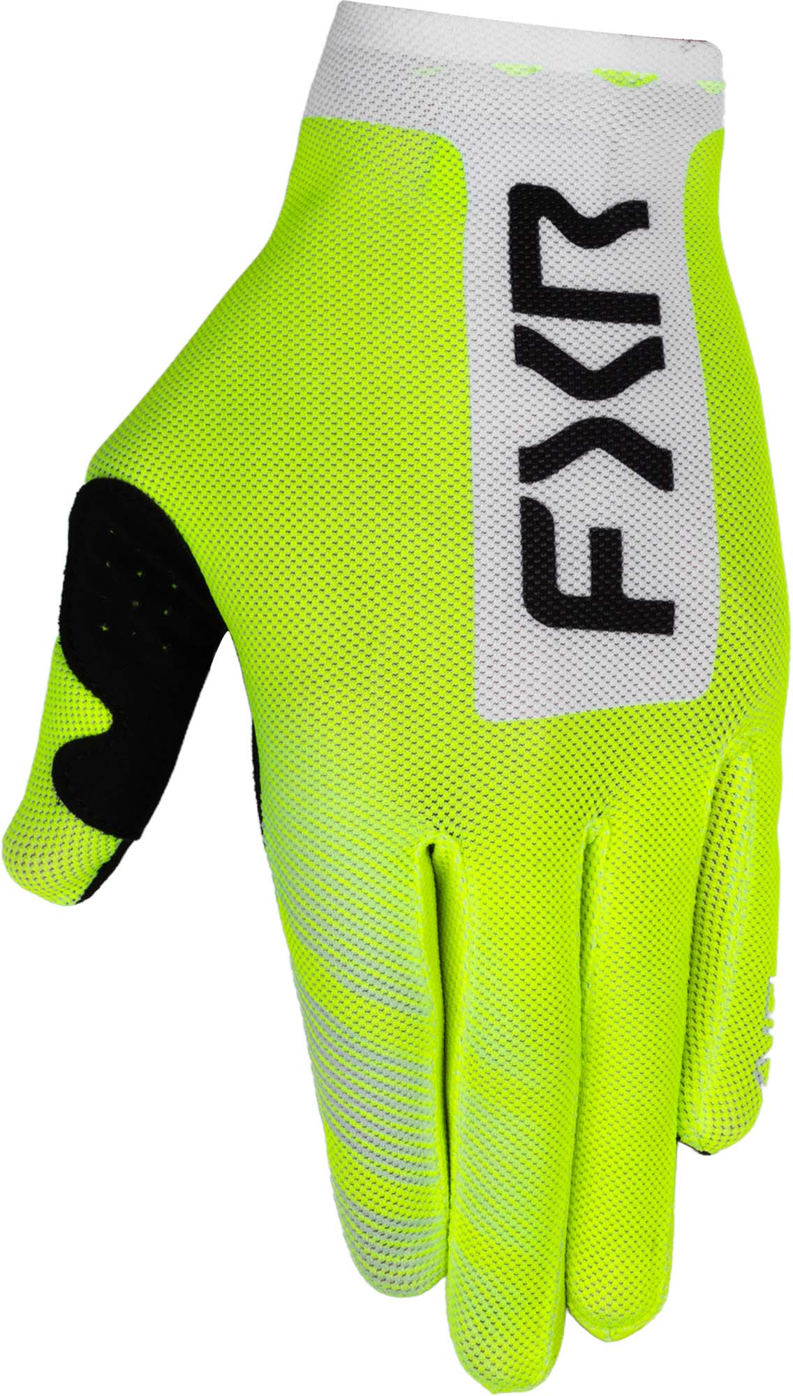 FXR Pro-Fit Air Logo Gants de motocross perforés, blanc-jaune, taille S pour Hommes