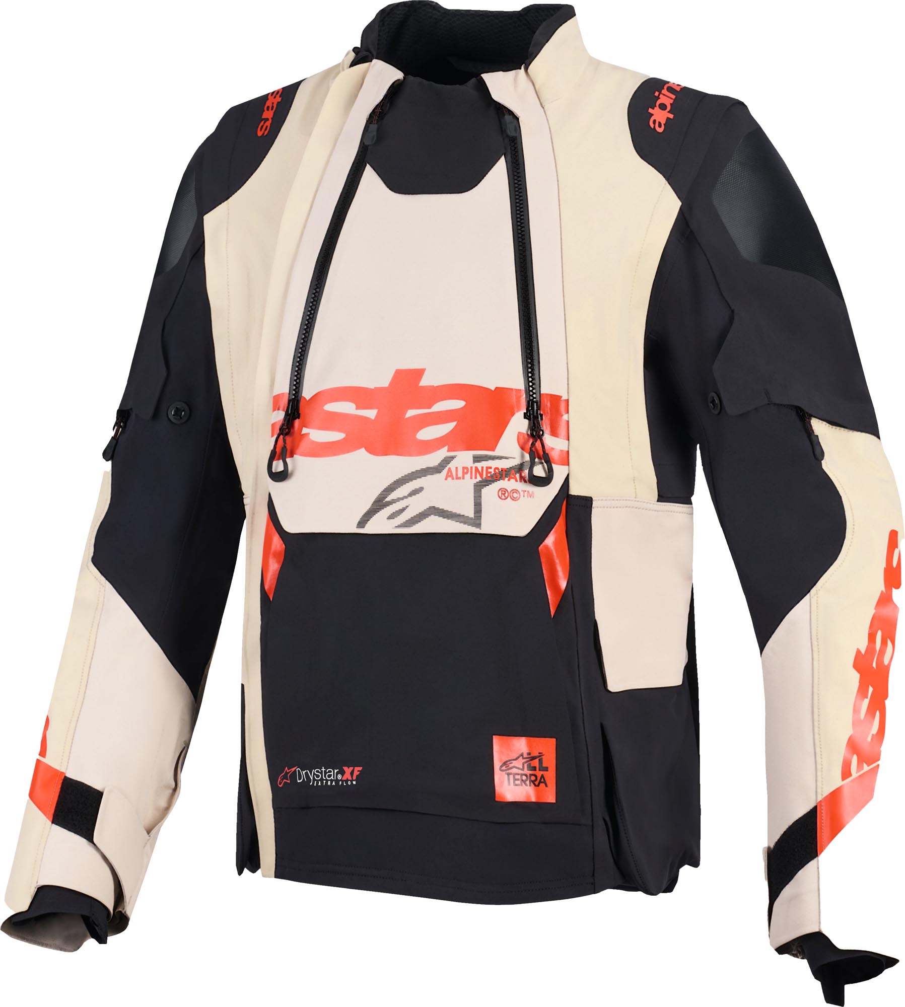 Alpinestars Halo Pro Drystar XF водонепроницаемая мотоциклетная текстильная куртка Черный/Бежевый L 