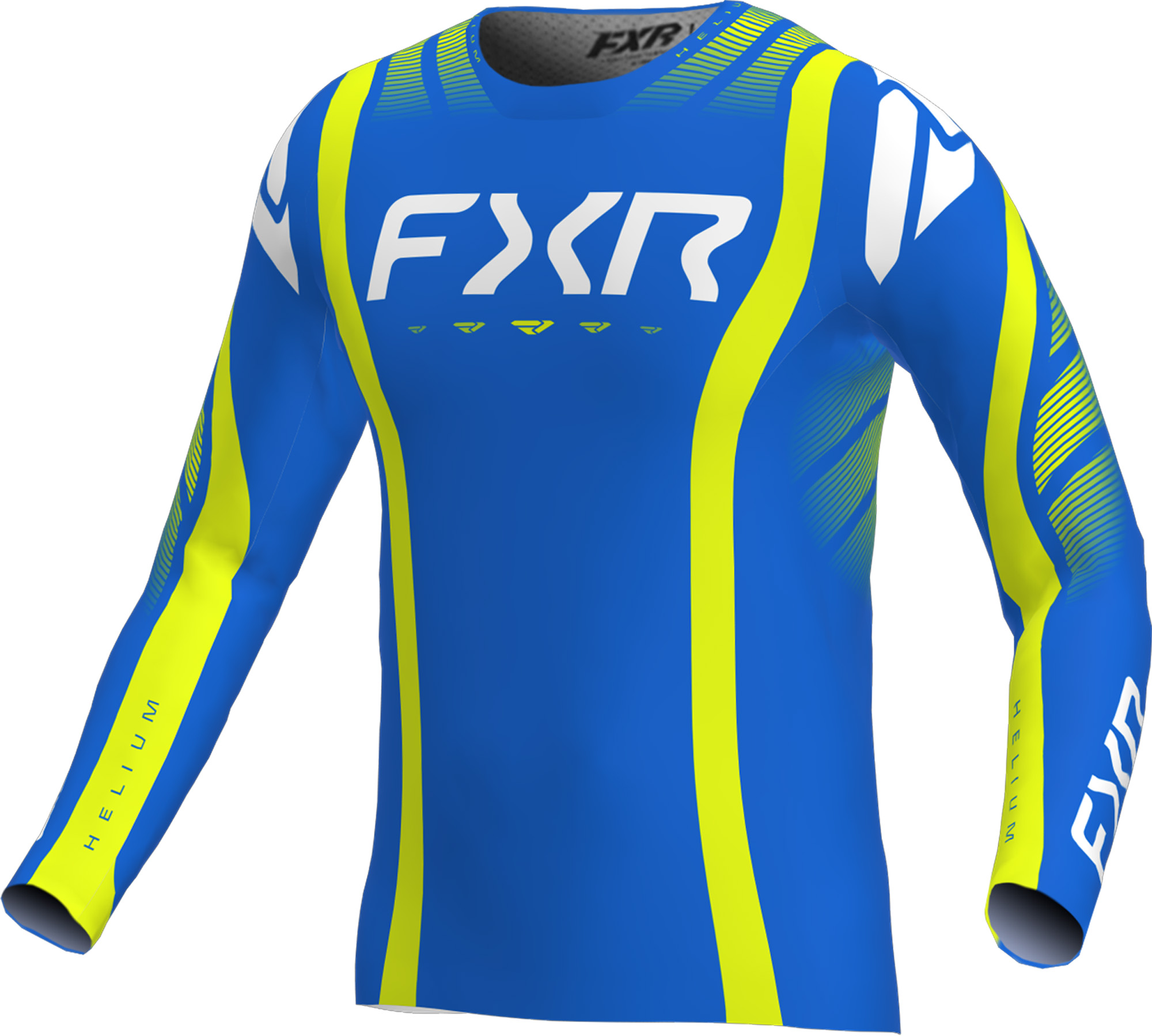 FXR Helium Infinity Motocross Jersey, white-blue-yellow, Size XL for Men