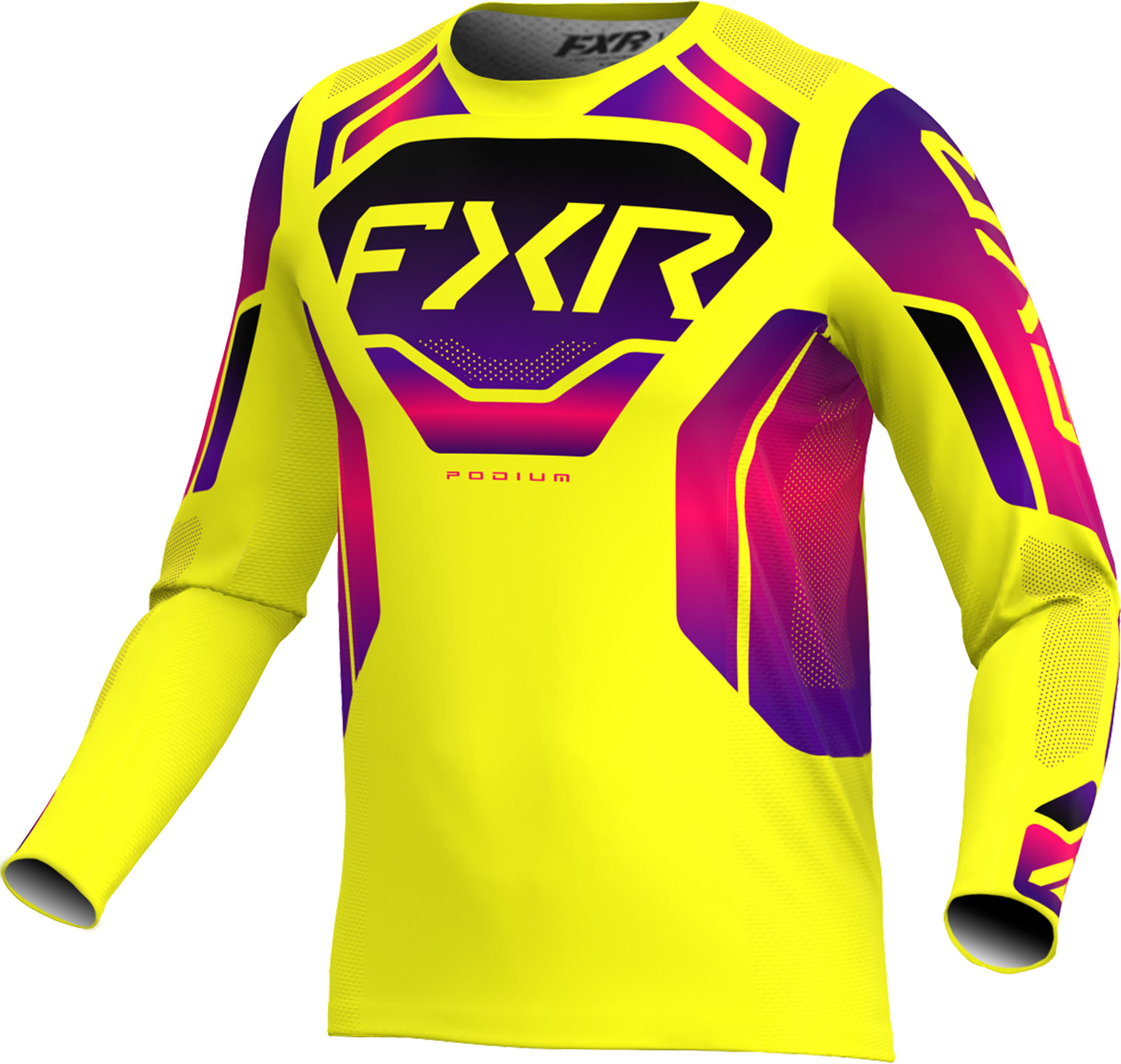 FXR Podium Relay Джерси для мотокросса Жёлтый/Розовый L 