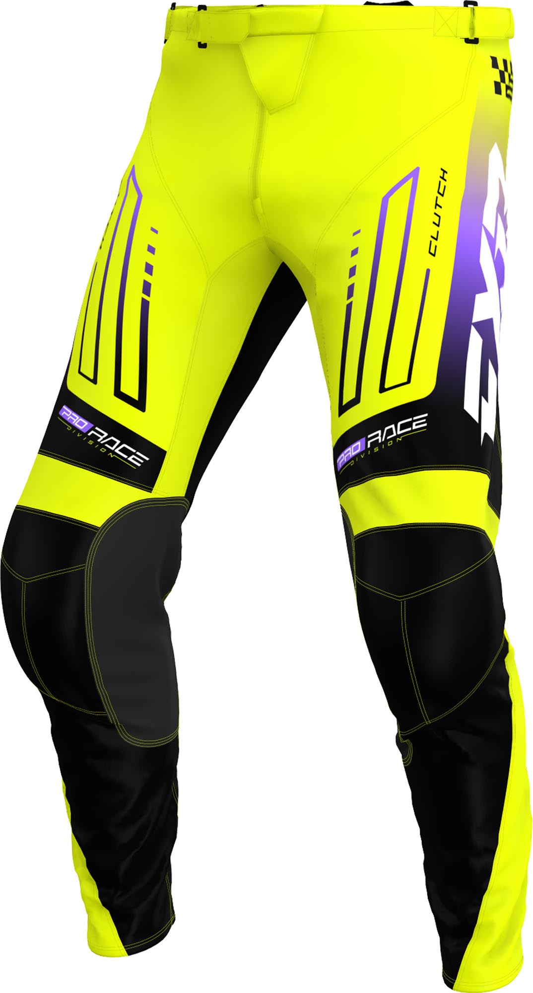 FXR Clutch Pantalons de motocross, noir-jaune, taille 38 pour Hommes