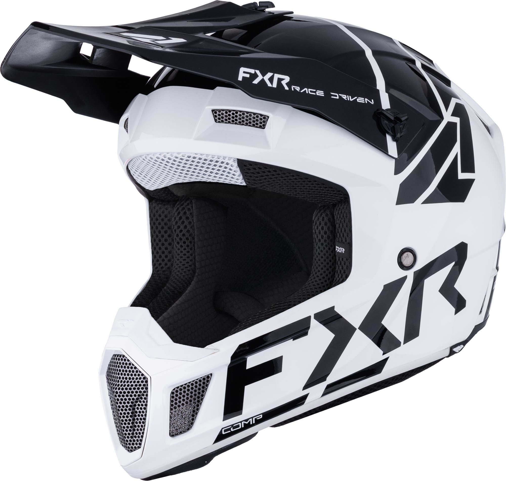 FXR Clutch Comp Casque de motocross, noir-blanc, taille 2XL pour Hommes