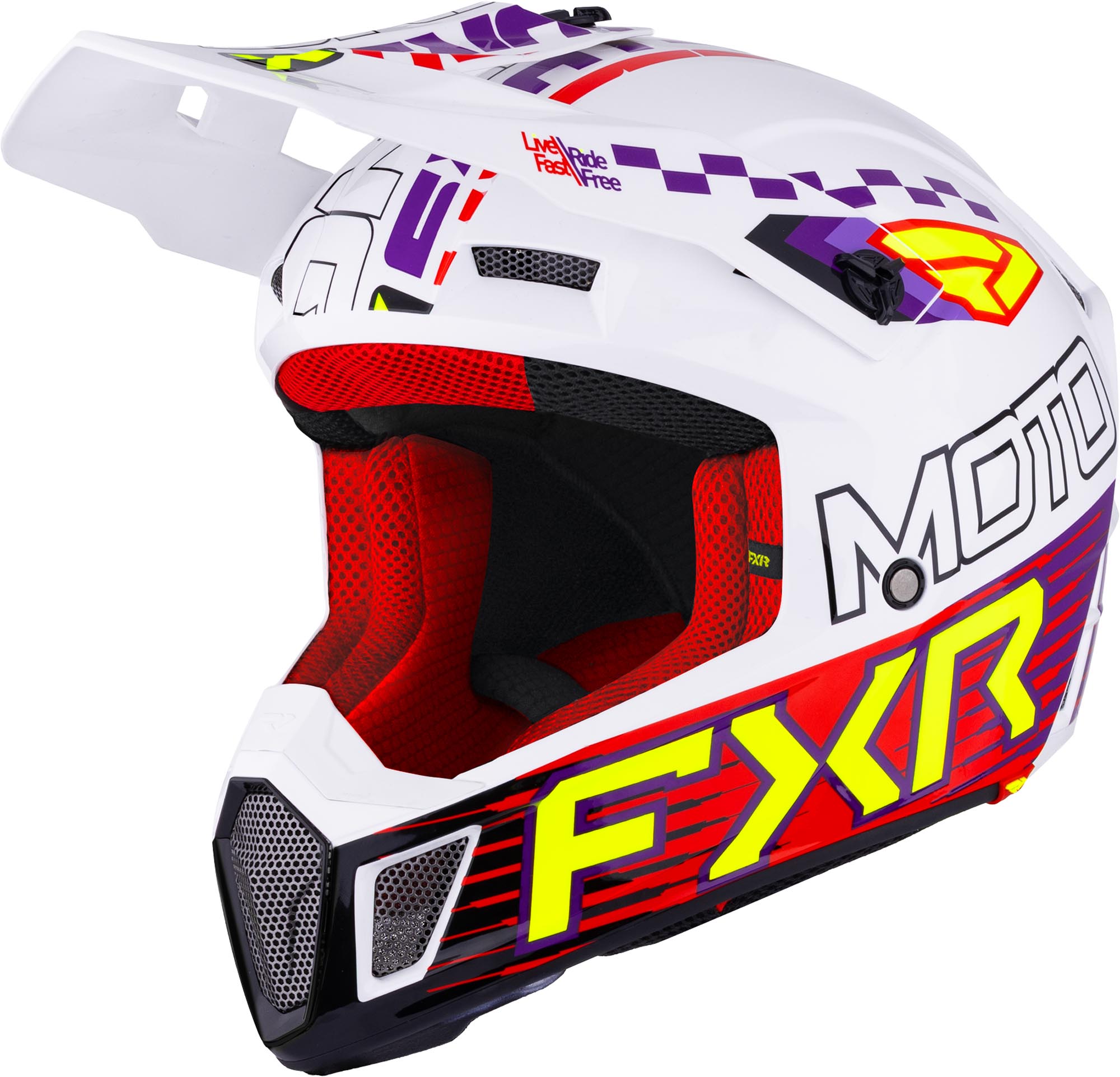FXR Clutch Race Div Casque de motocross, multicolore, taille L pour Hommes