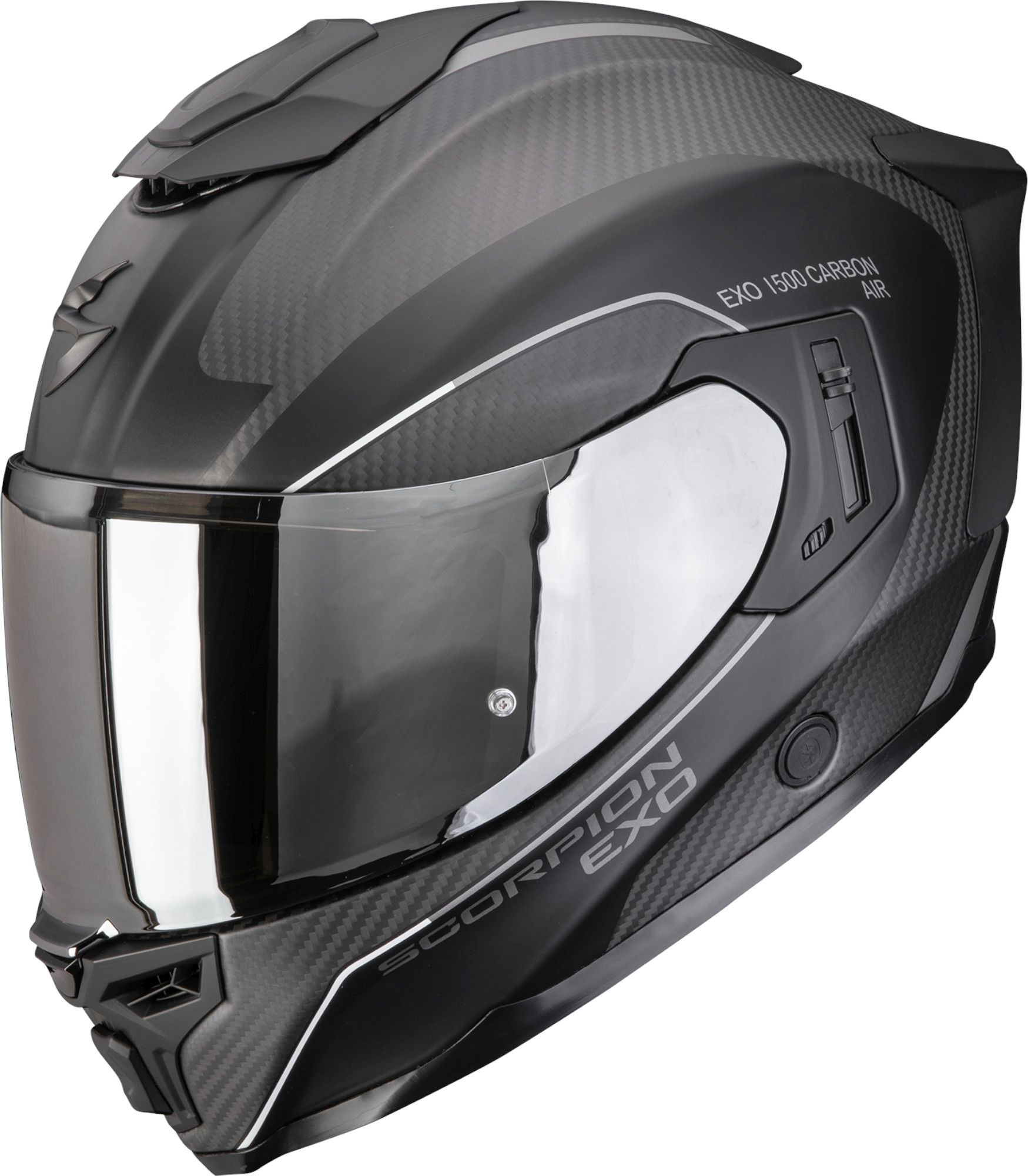 Scorpion Exo-1500 Carbon Air Mundi Full-Face Helmet, Black-Grey, Size S For Men
