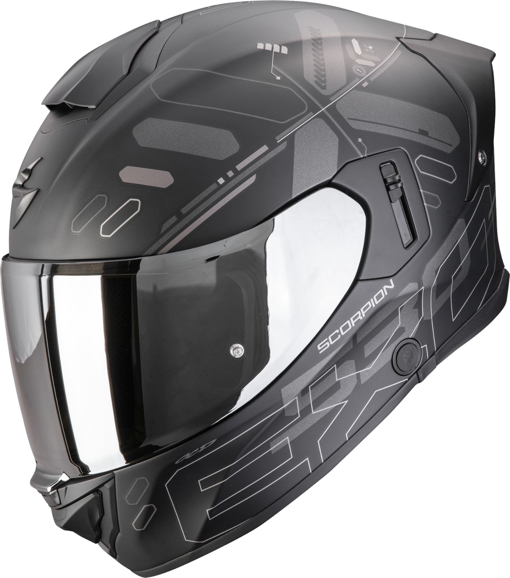 Kask Integralny Scorpion EXO-530 Air Fond Blade Matowy Czarny/Srebrnyl-image