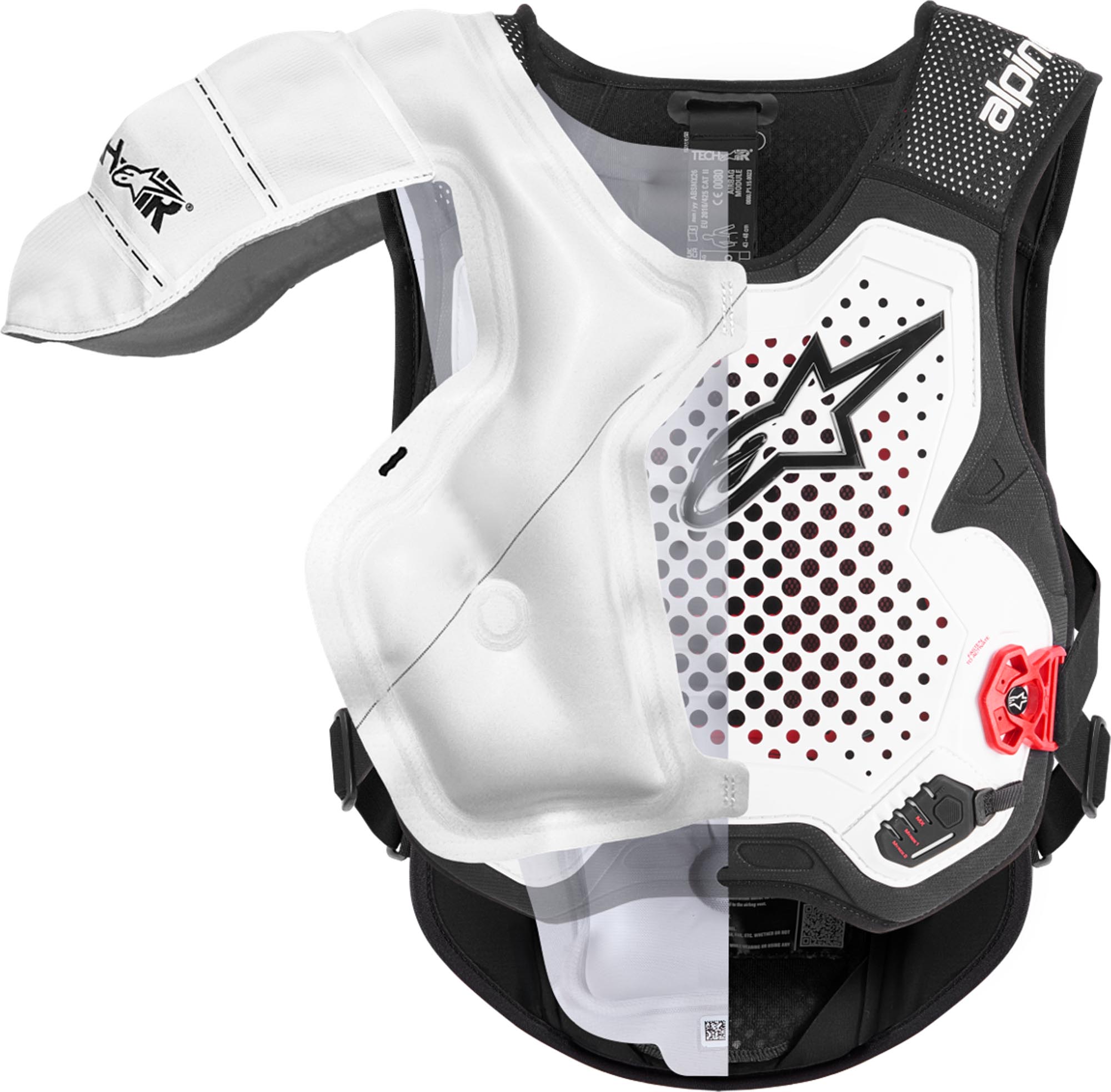 Side view of Alpinestars Tech-Air MX Motocross Airbag Vest, Size S for Men