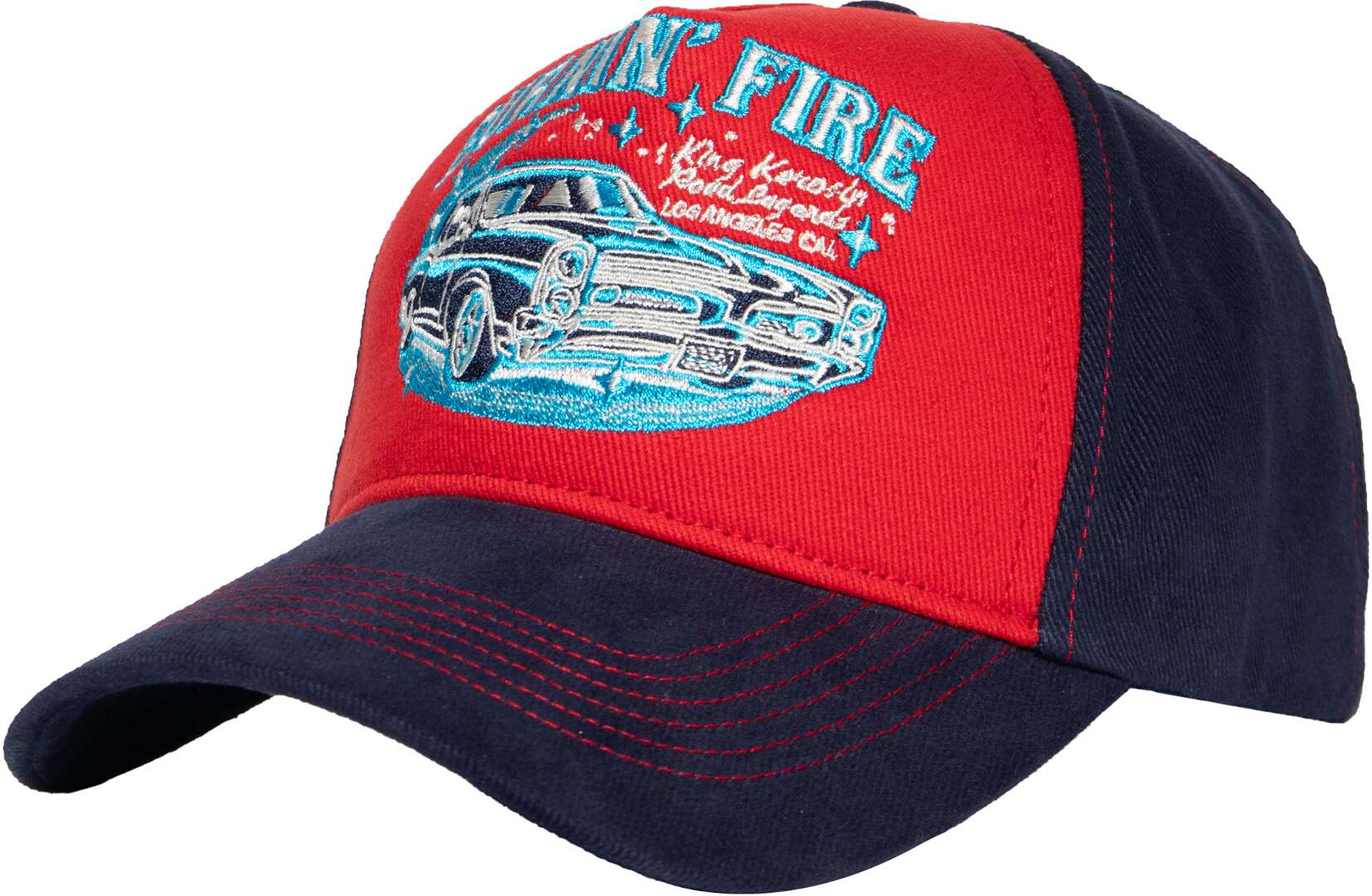 King Kerosin Burnin' Fire Casquette, rouge-bleu pour Hommes