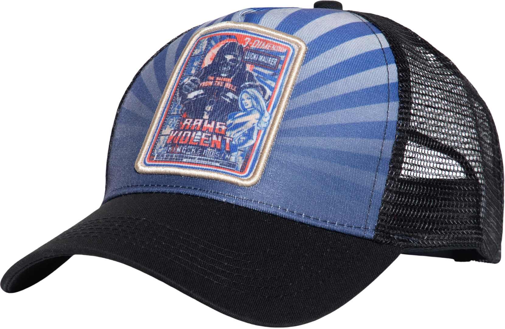King Kerosin Raw & Violent Trucker Casquette, noir-bleu pour Hommes