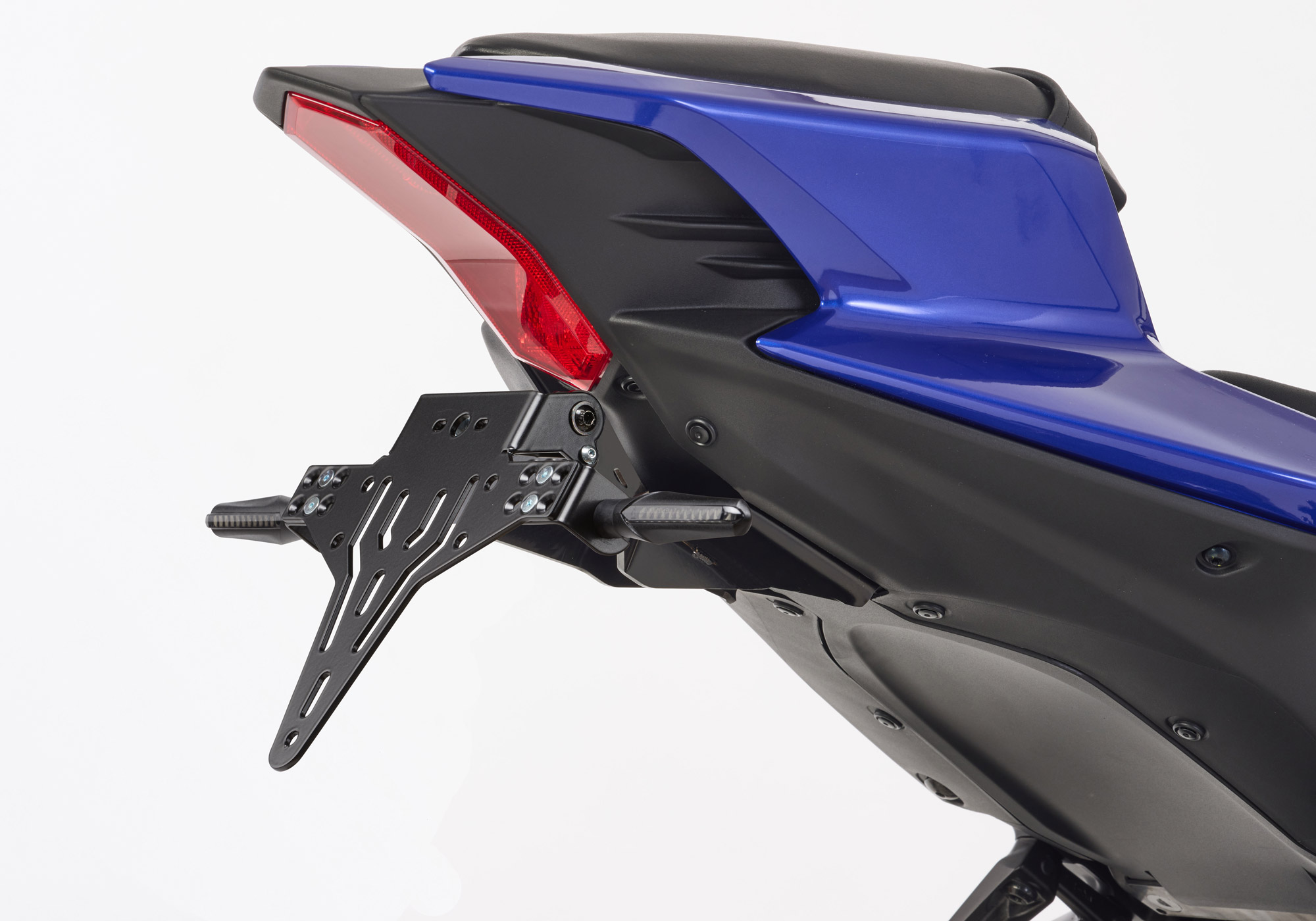 Porte-plaque d’immatriculation PROTECH en acier inoxydable en poudre noire