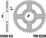 PBR Standard Steel Rear Sprocket - 415