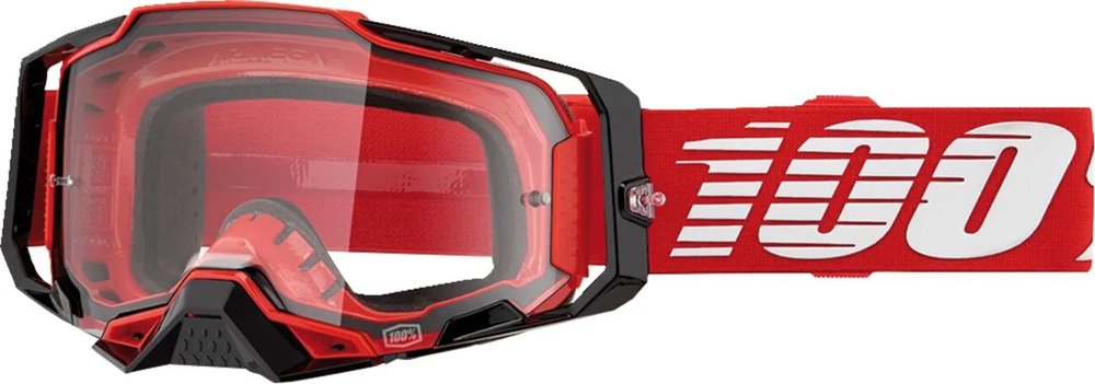 100% Armega Red Clear Motocrossbriller