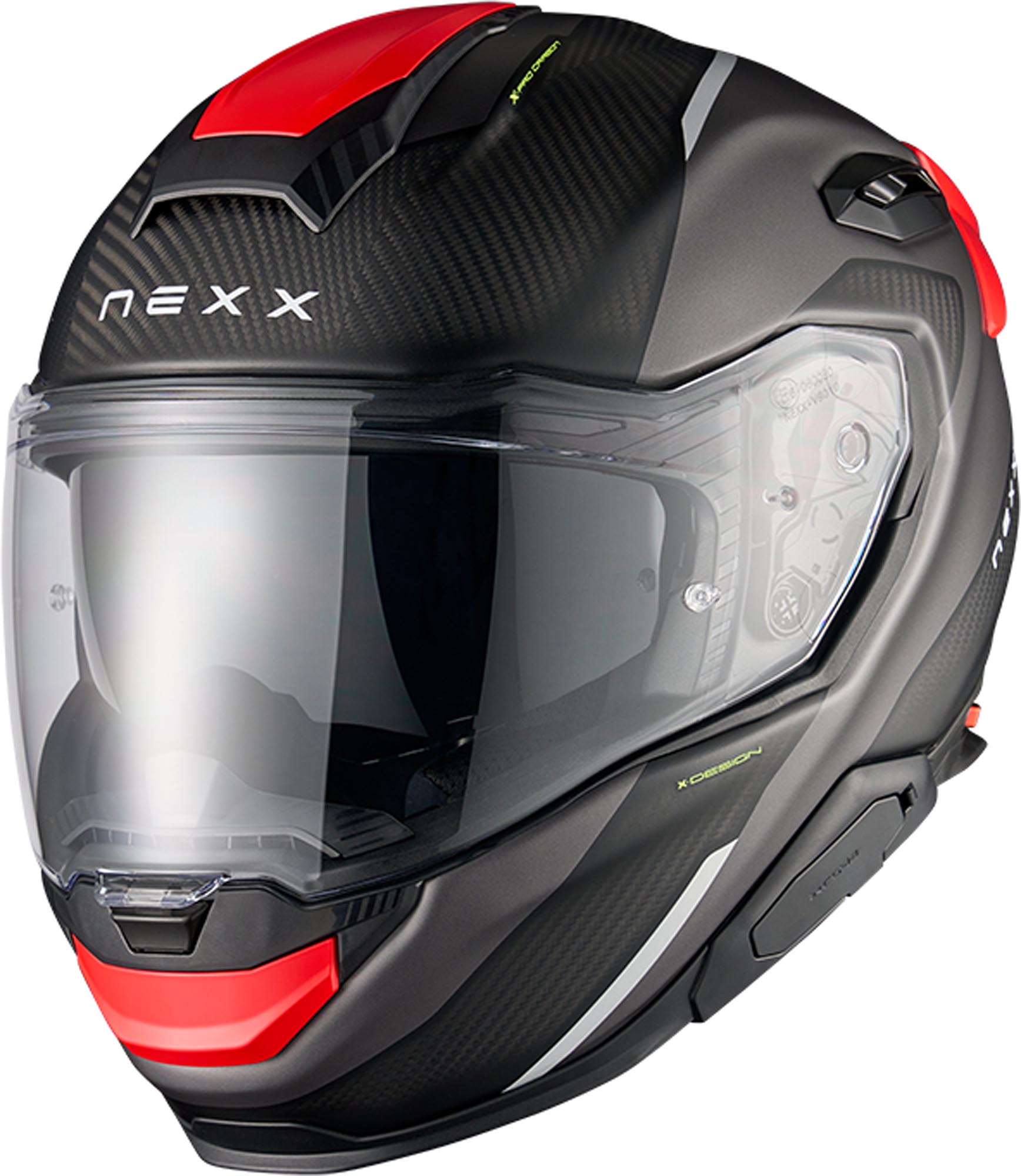 Nexx X.Tr Rush Carbon Helmet, Black-Red, Size L For Men