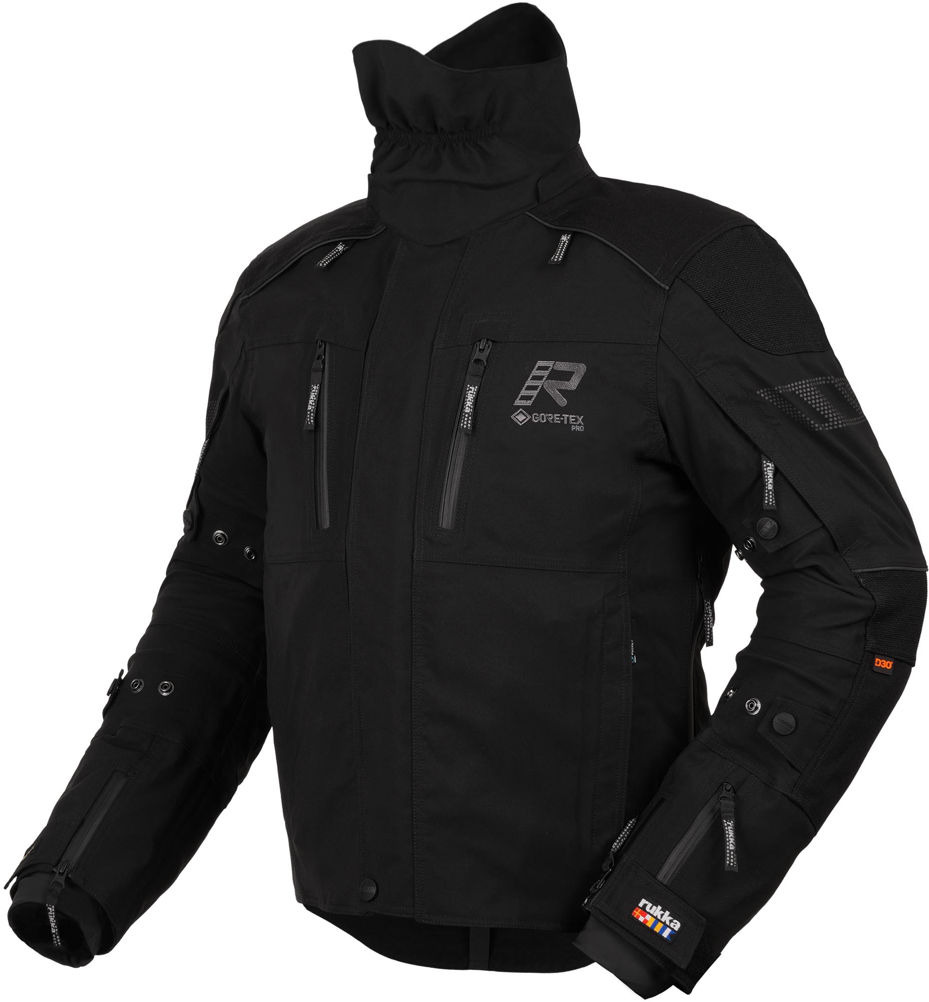Rukka Flexo-R Veste textile moto imperméable, noir, taille 58 pour Hommes