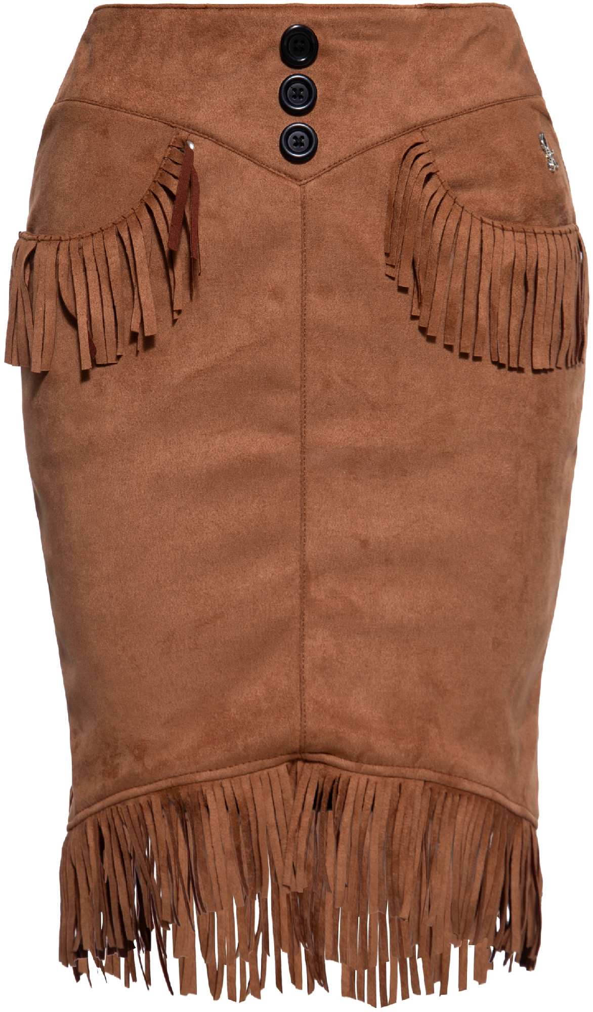 Queen Kerosin Western Jupe femme, brun, taille XL pour Femmes