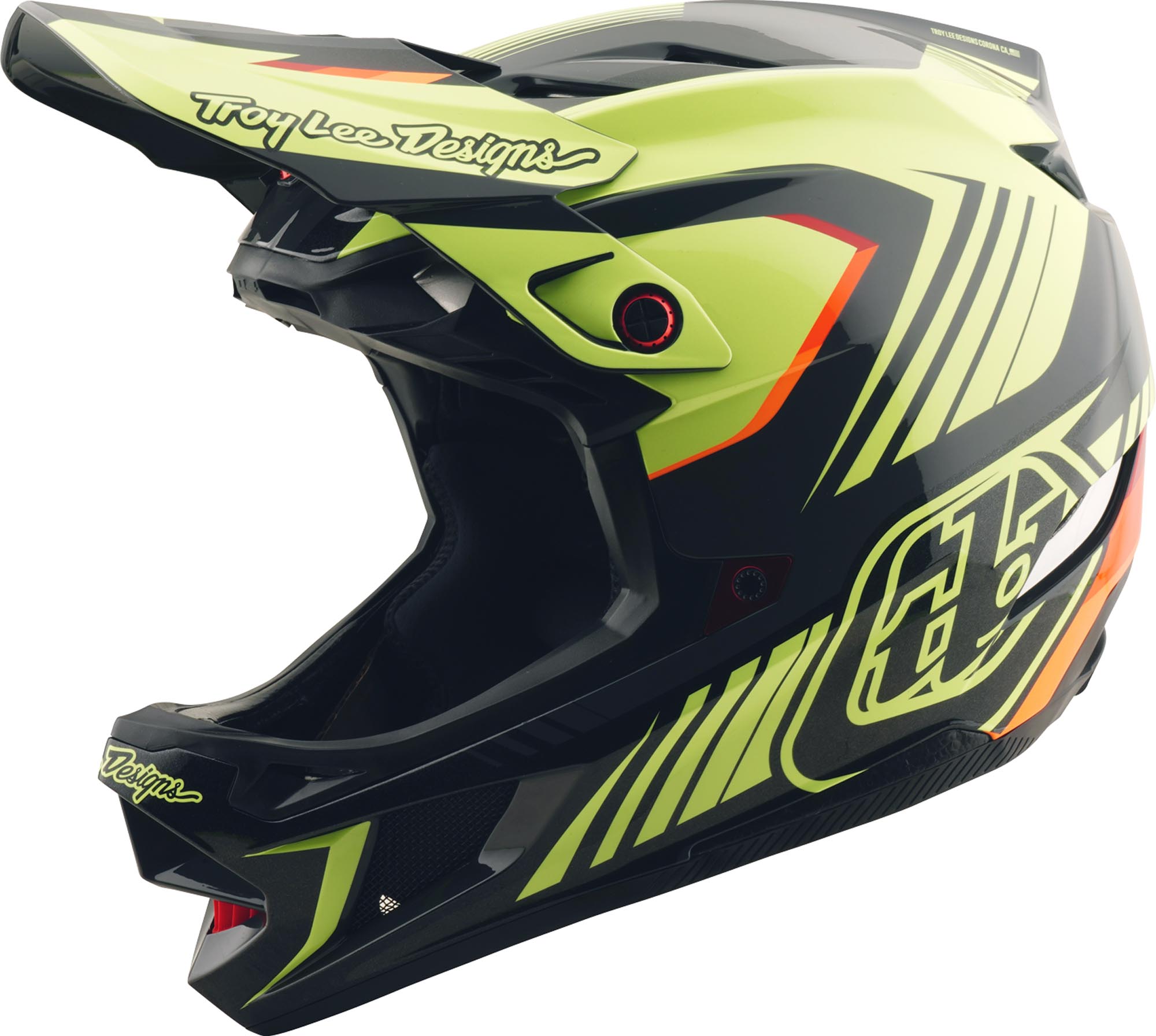 Troy Lee Designs D4 Qualifer Polyacrylite MIPS Downhill Helmet, black-yellow, Size 2XL for Men-image-1034053957
