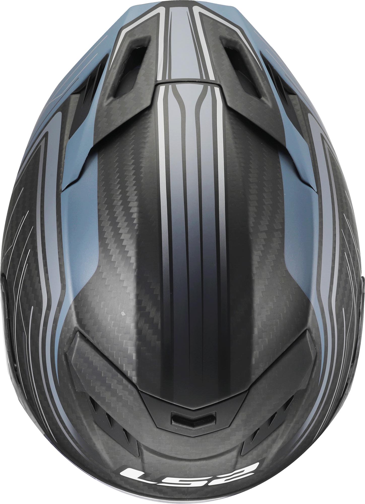Side view of LS2 FF807 Dragon Subic Helmet, blue, Size S for Men