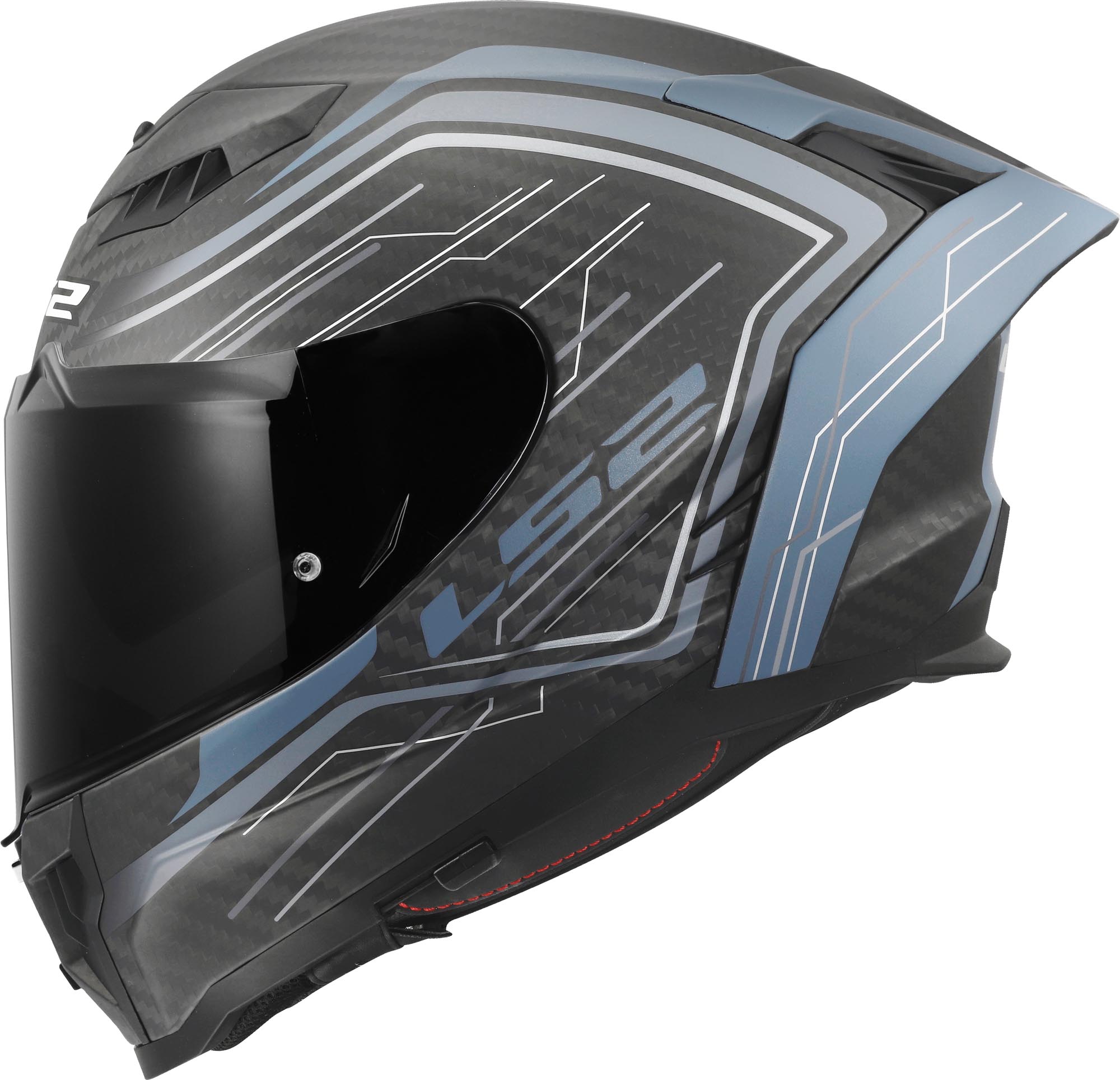 Side view of LS2 FF807 Dragon Subic Helmet, blue, Size S for Men
