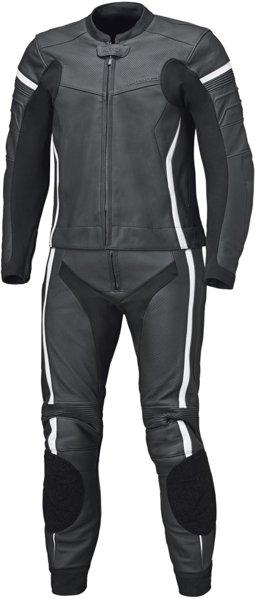 Held Spire 2 Two Piece Motorcycle Leather Suit, black-white, Size 52 for Men-image-216496853