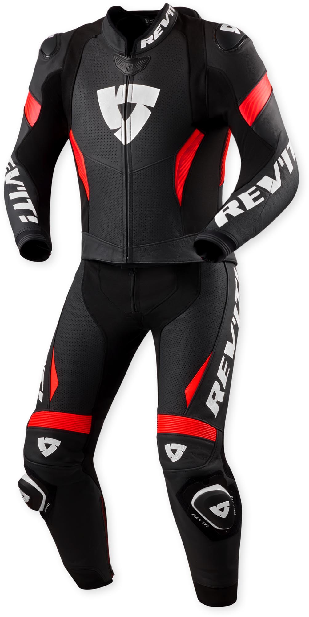 Revit Argon 3 Перфорированный двухкомпонентный кожаный костюм для мотоцикла