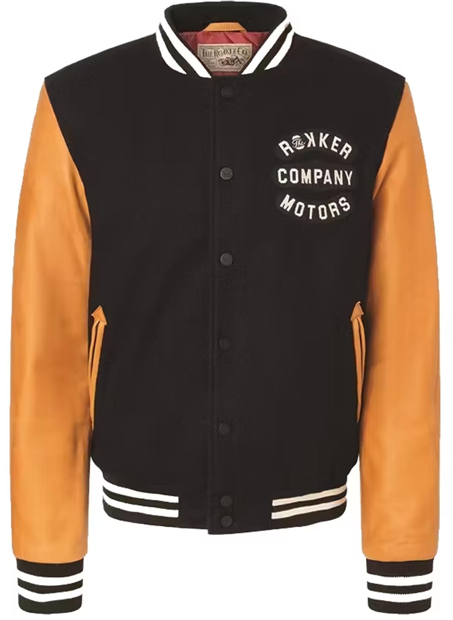 Rokker College Veste en cuir/textile de moto, taille M pour Hommes