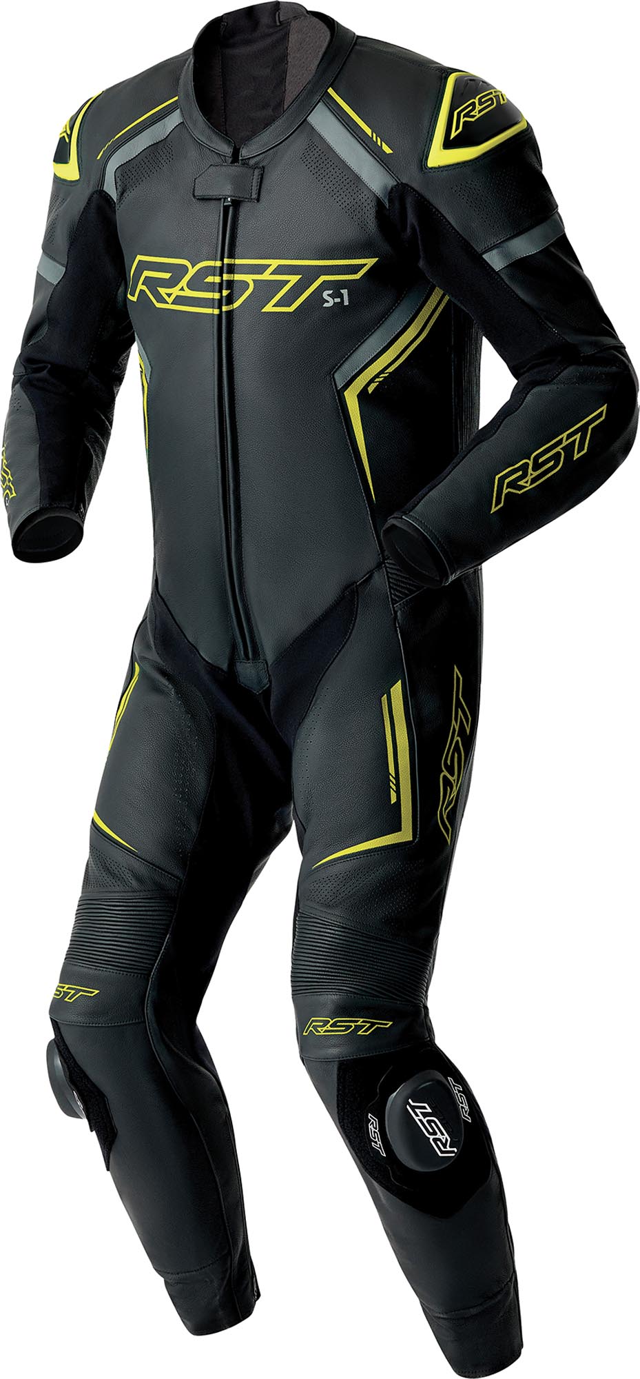 RST S1 D3O perforated 1-Piece Motorcycle Leather Suit, Size 52 for Men-image-398196350