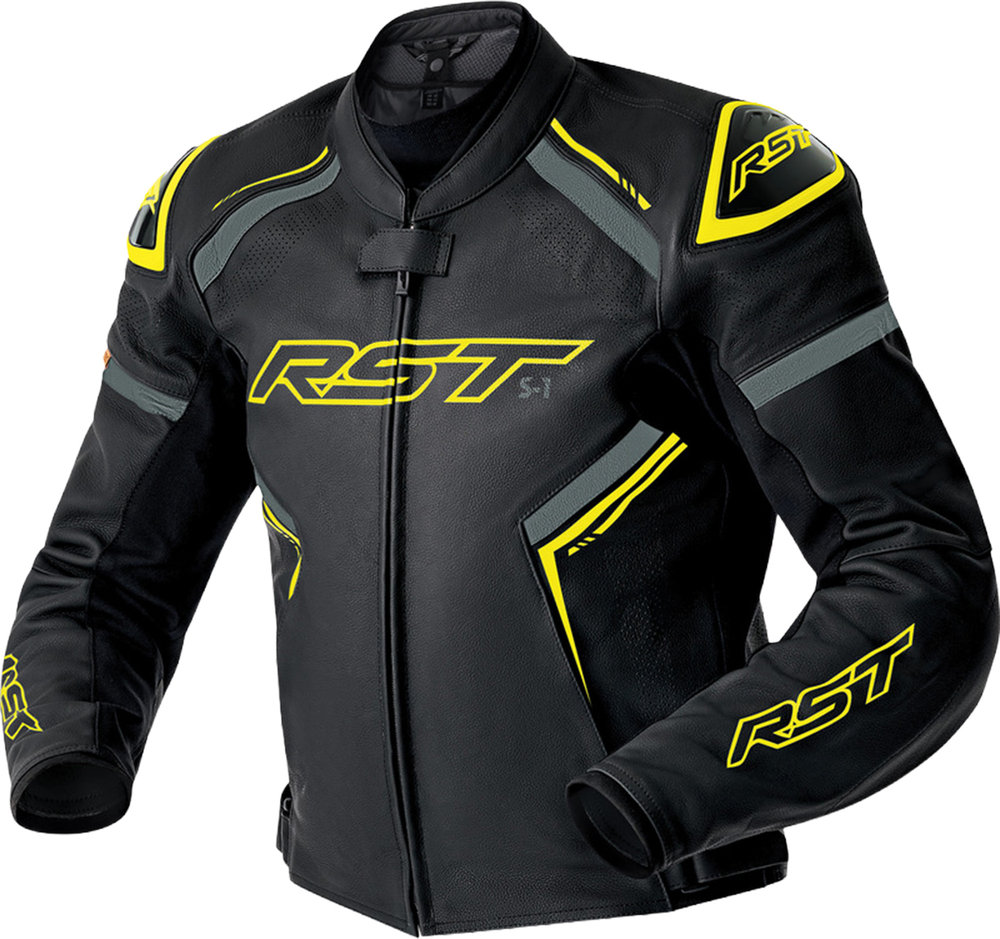 RST S1 D3O Jaqueta de couro perfurada de motocicleta