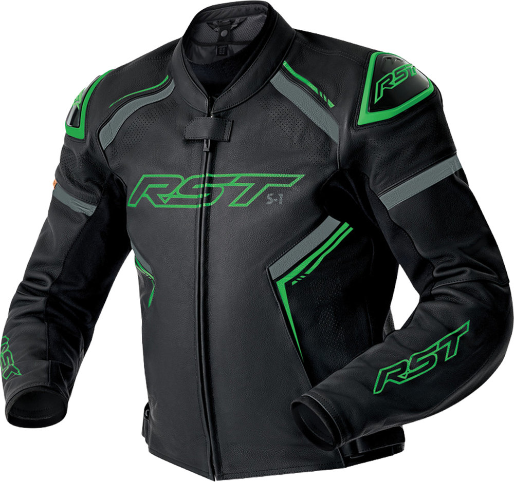 RST S1 D3O Jaqueta de couro perfurada de motocicleta