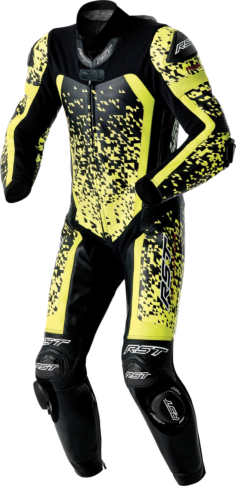 RST Pro Series D3O Airbag perforated 1-Piece Motorcycle Leather Suit, Size 48 for Men-image-479452772