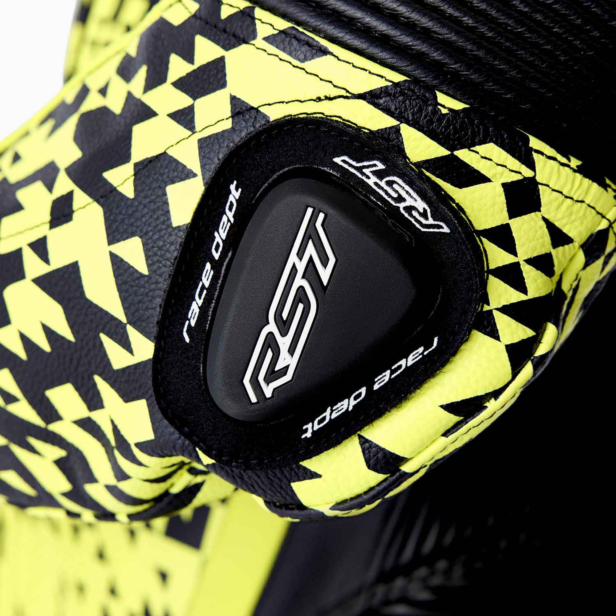 Side view of RST Pro Series D3O Airbag perforated 1-Piece Motorcycle Leather Suit, Size 54 for Men