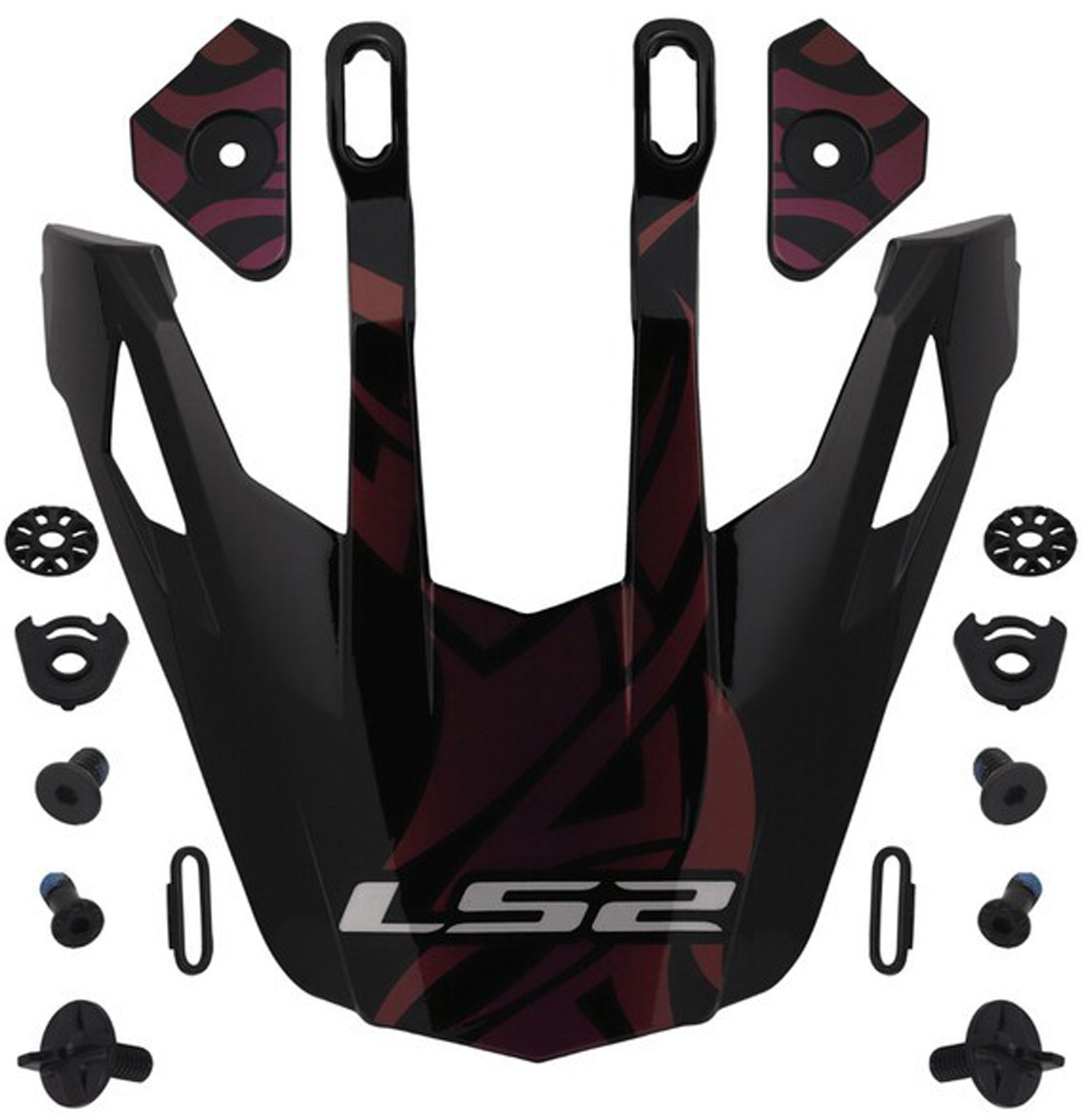LS2 MX702 Rangi Helmet Peak, Black For Men