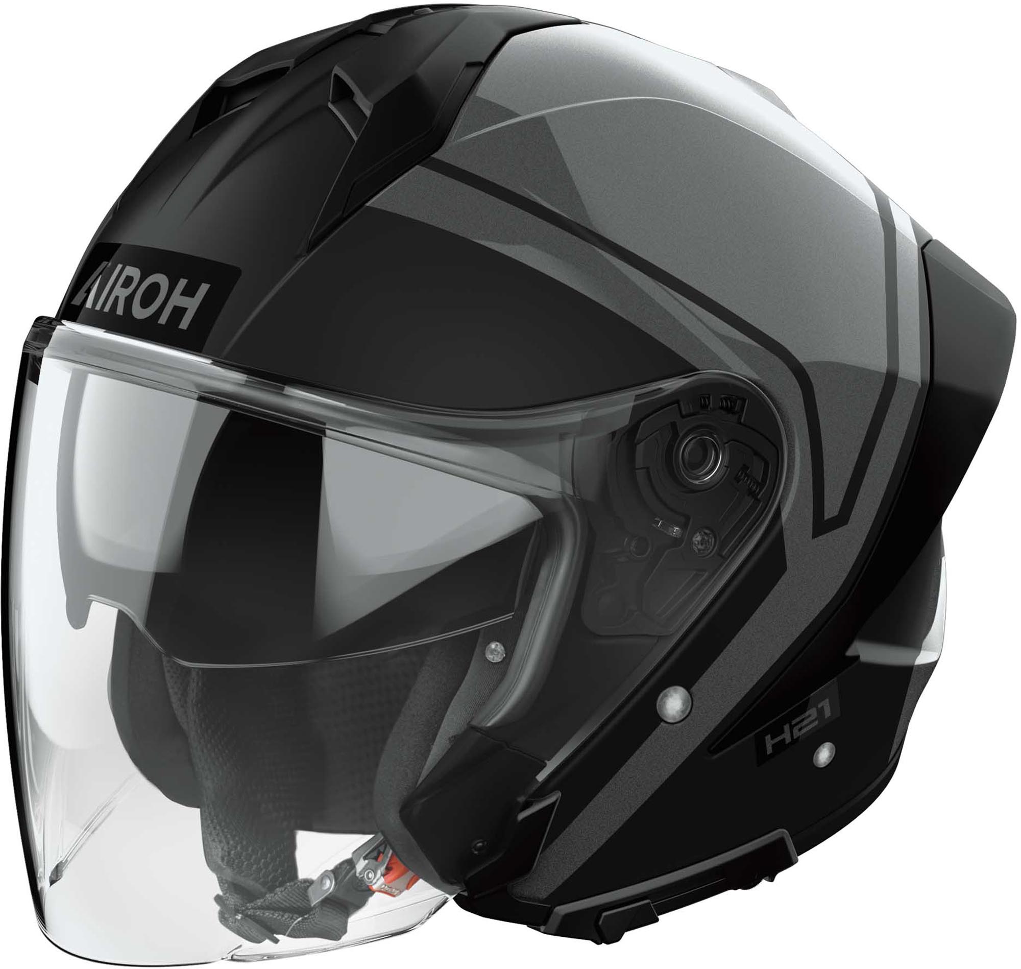 Airoh Men's H 21 Square Jet Helmet, Size 2XL For