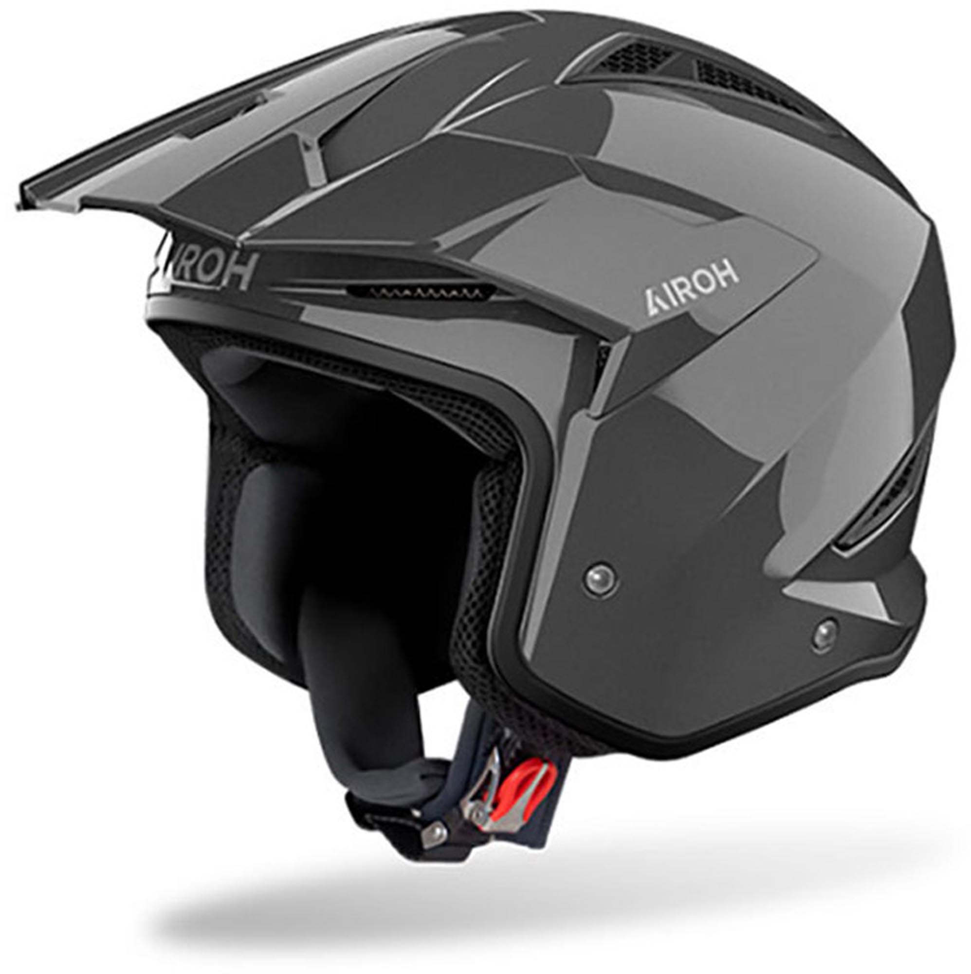 Airoh Men's Black Grey Trr Ii Jet Helmet, Black-Grey, Size Xs For