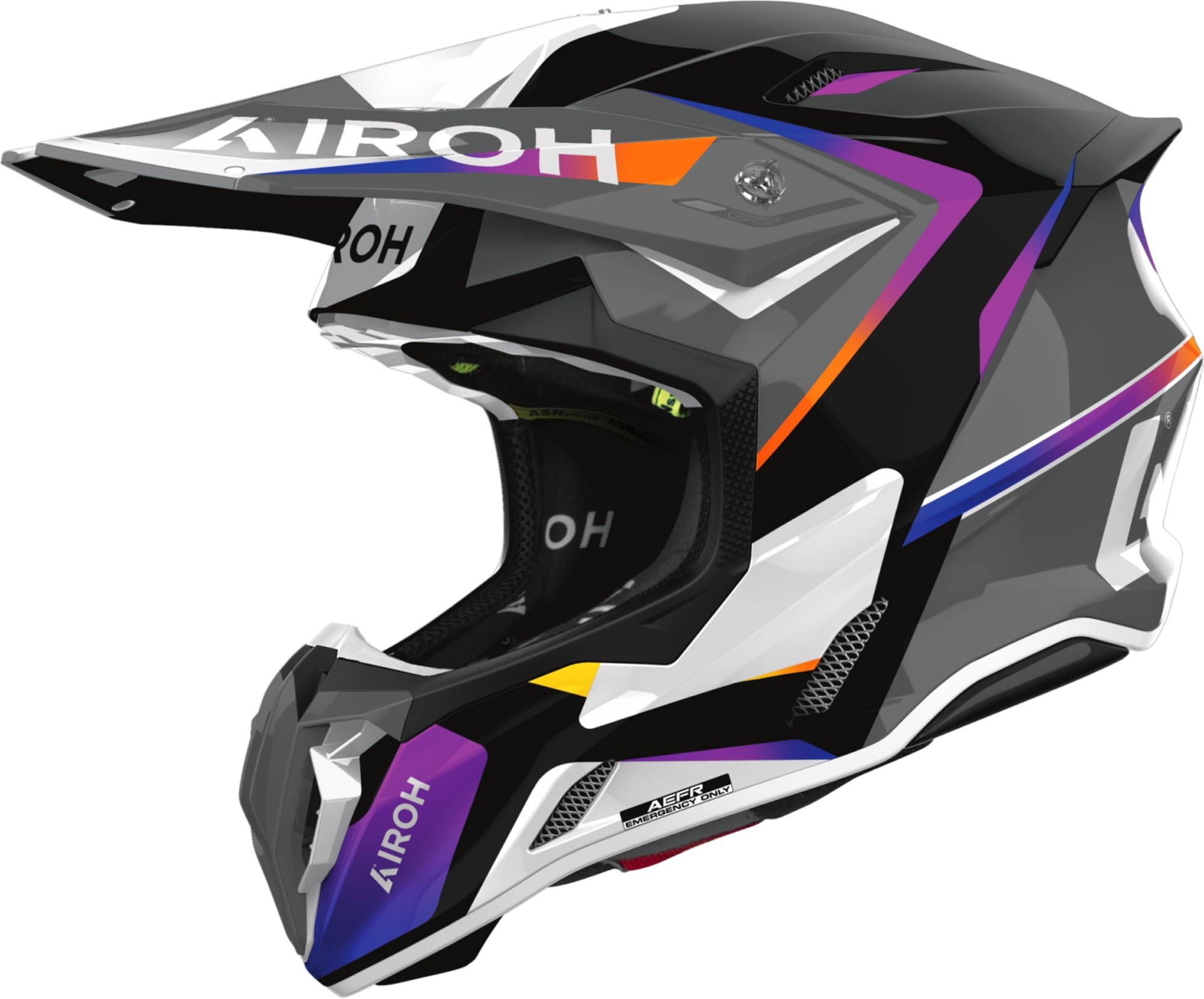 Airoh Men's Twist 3 Hustle Motocross Helmet, Size 2XL For