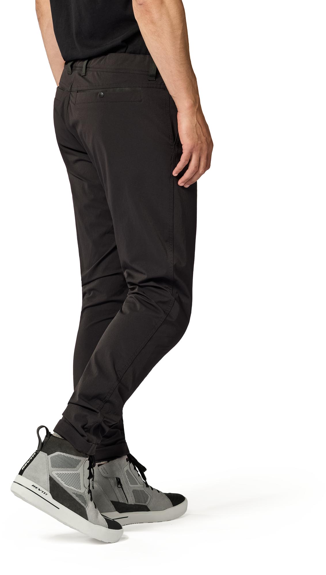 Side view of Revit Chino Terry Skinny Motorcycle Textile Pants, Size 32 34 for Men