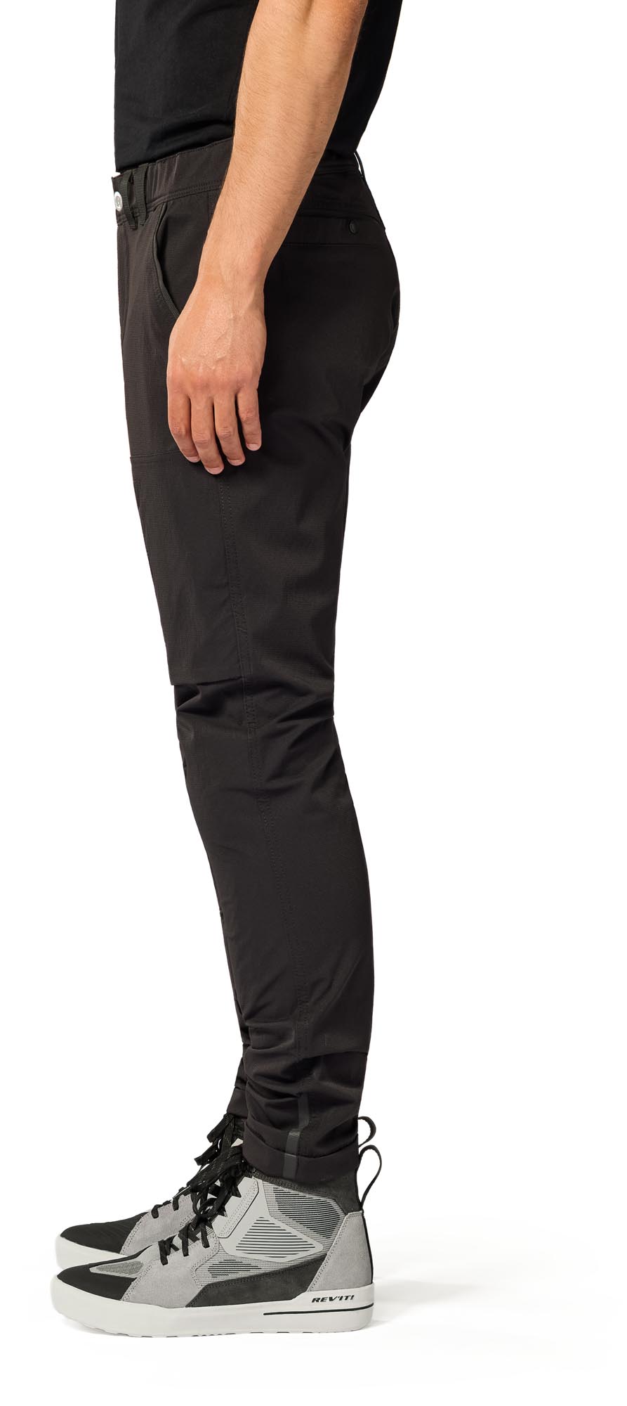 Side view of Revit Chino Terry Skinny Motorcycle Textile Pants, Size 32 34 for Men