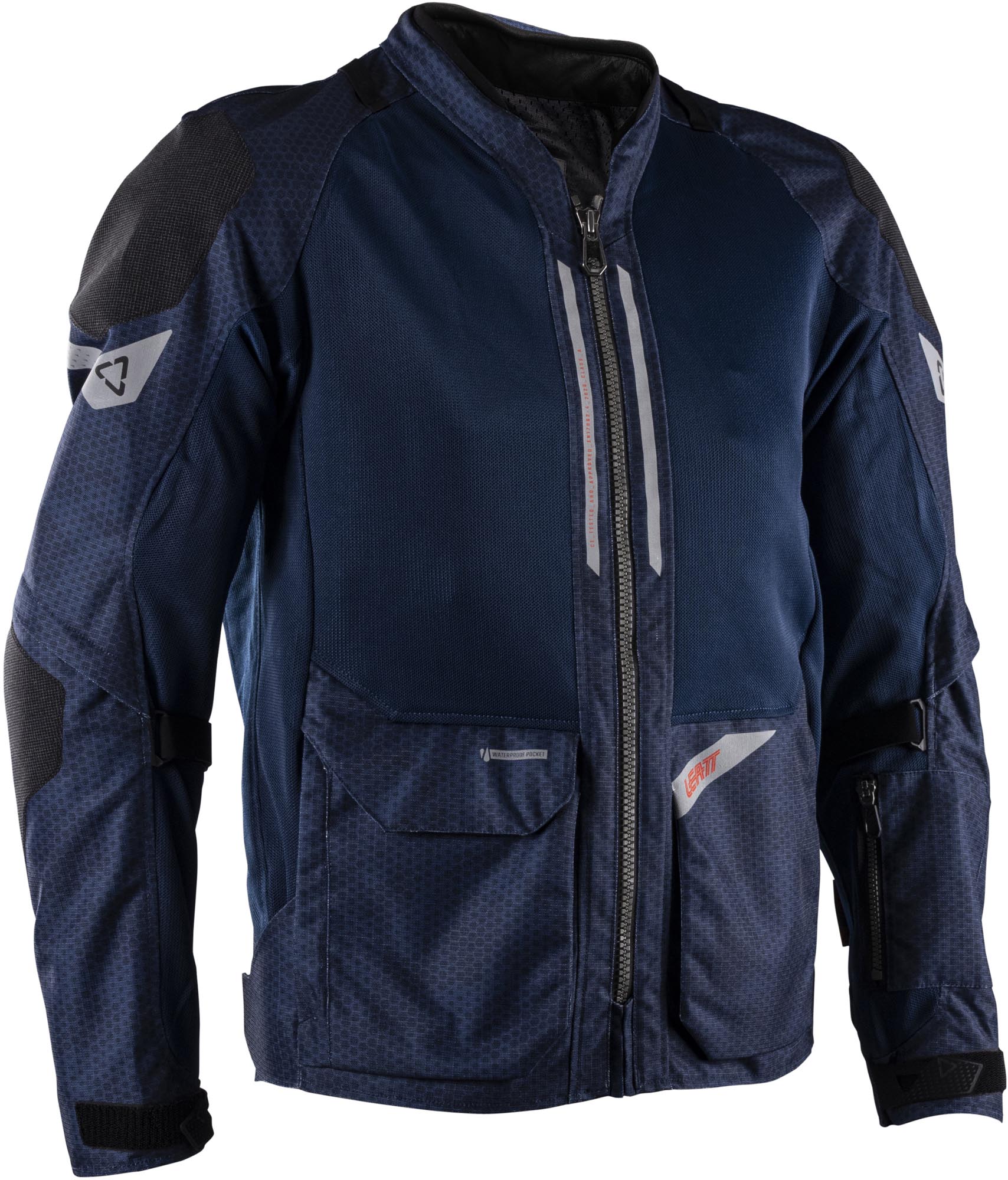 Leatt Adv Flowtour 4.5 Short Motorcycle Textile Jacket, Blue, Size 2XL For Men