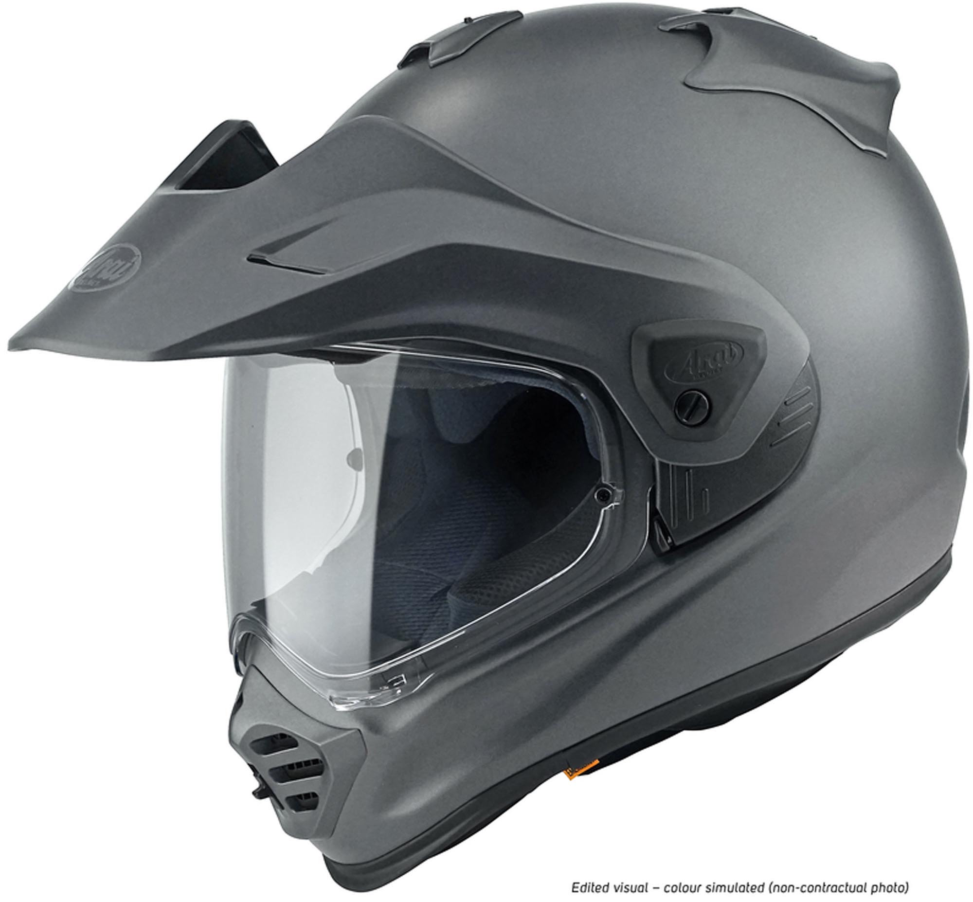 Arai Men's Black Grey Tour-X5 Enduro Helmet, Black-Grey, Size Xs For