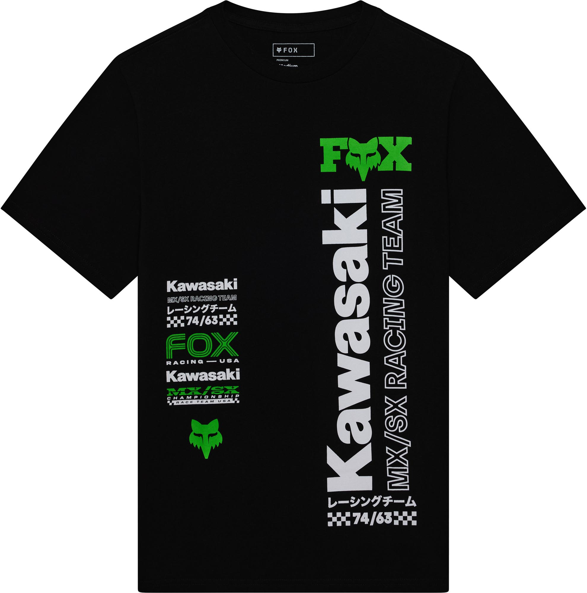 Fox Kawasaki 195 Original T-Shirt, Black, Size 2XL For Men