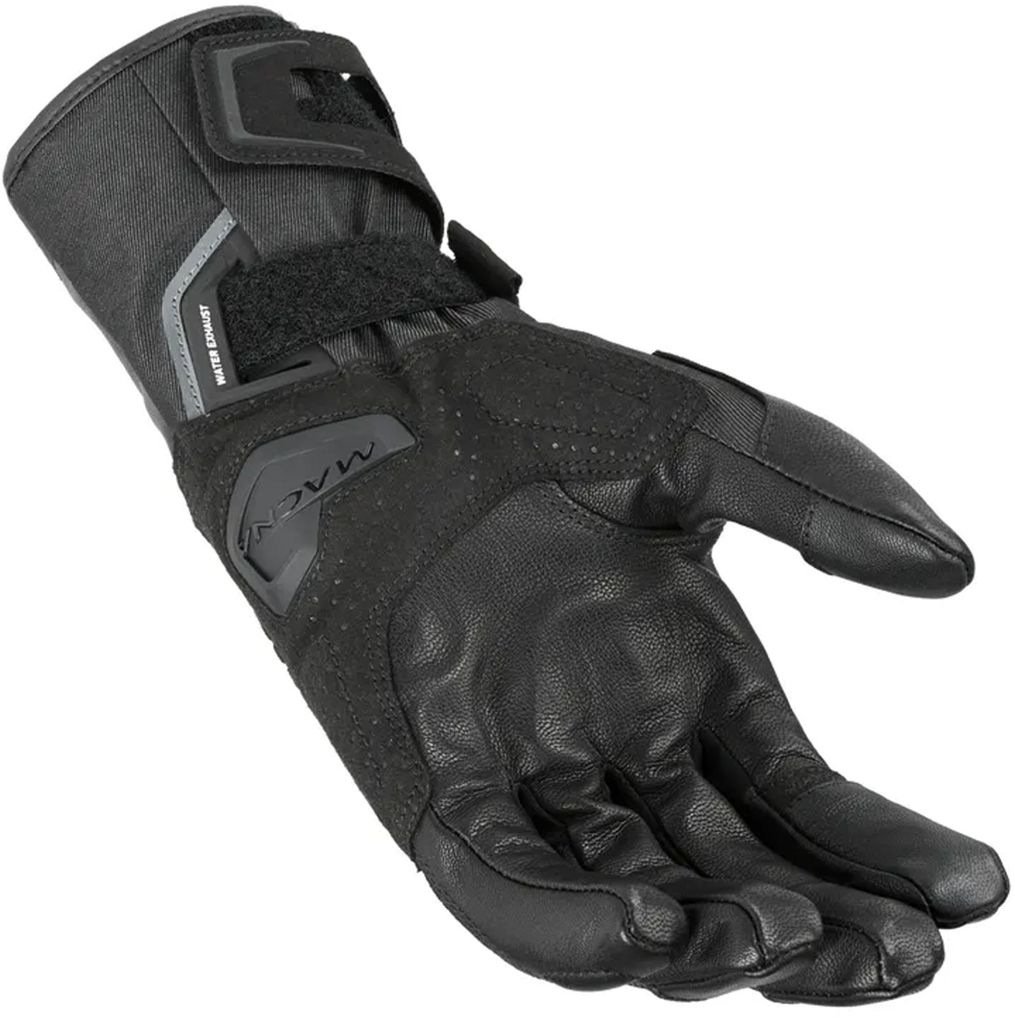 Side view of Macna Terra 2.0 RTX waterproof Motorcycle Gloves, black, Size XL for Men