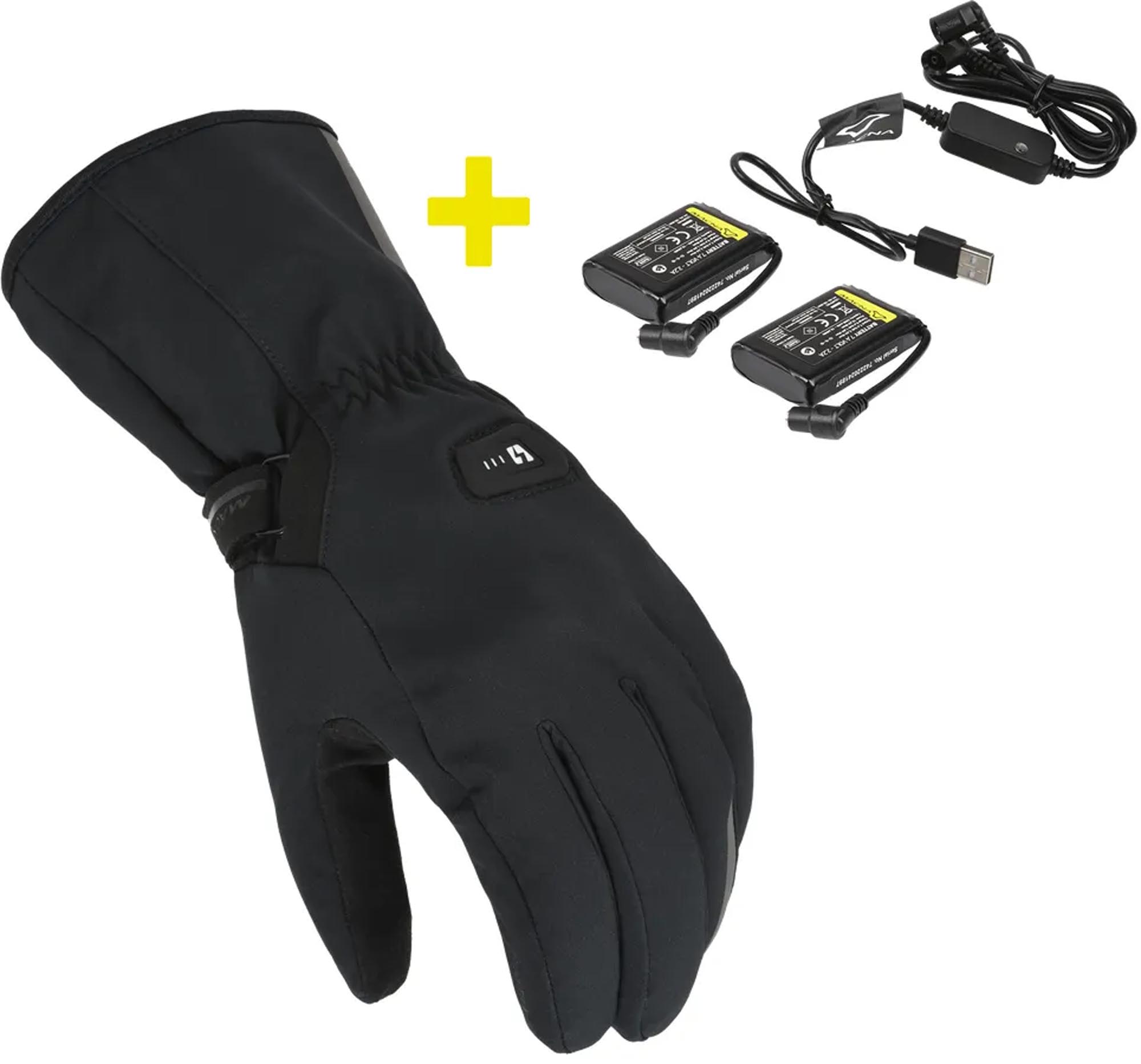 Macna Unite 2.0 RTX Kit waterproof heatable Winter Ladies Motorcycle Gloves + 7,4V / 2.2A Batteries and Charger, Size L for Women-image-995872660