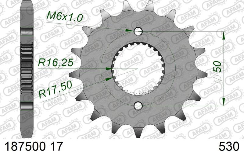 Afam Unisex Steel Standard Front Sprocket - 530