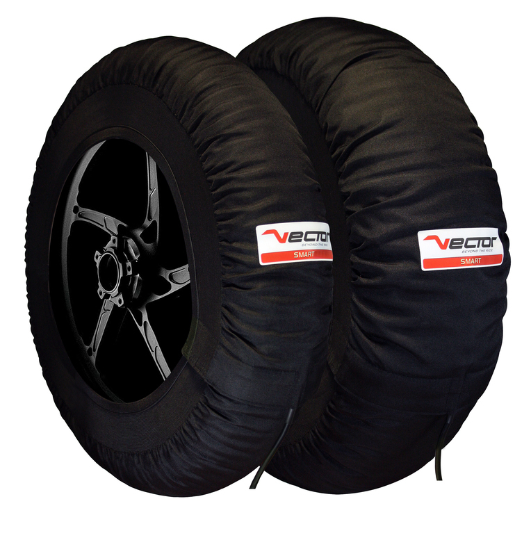 VECTOR Rengaslämmittimet + Adapteri Ranska/Sveitsi Itsesäätelevä 80 ºC – SMART – 120/200-17 – SBK – MOTO2