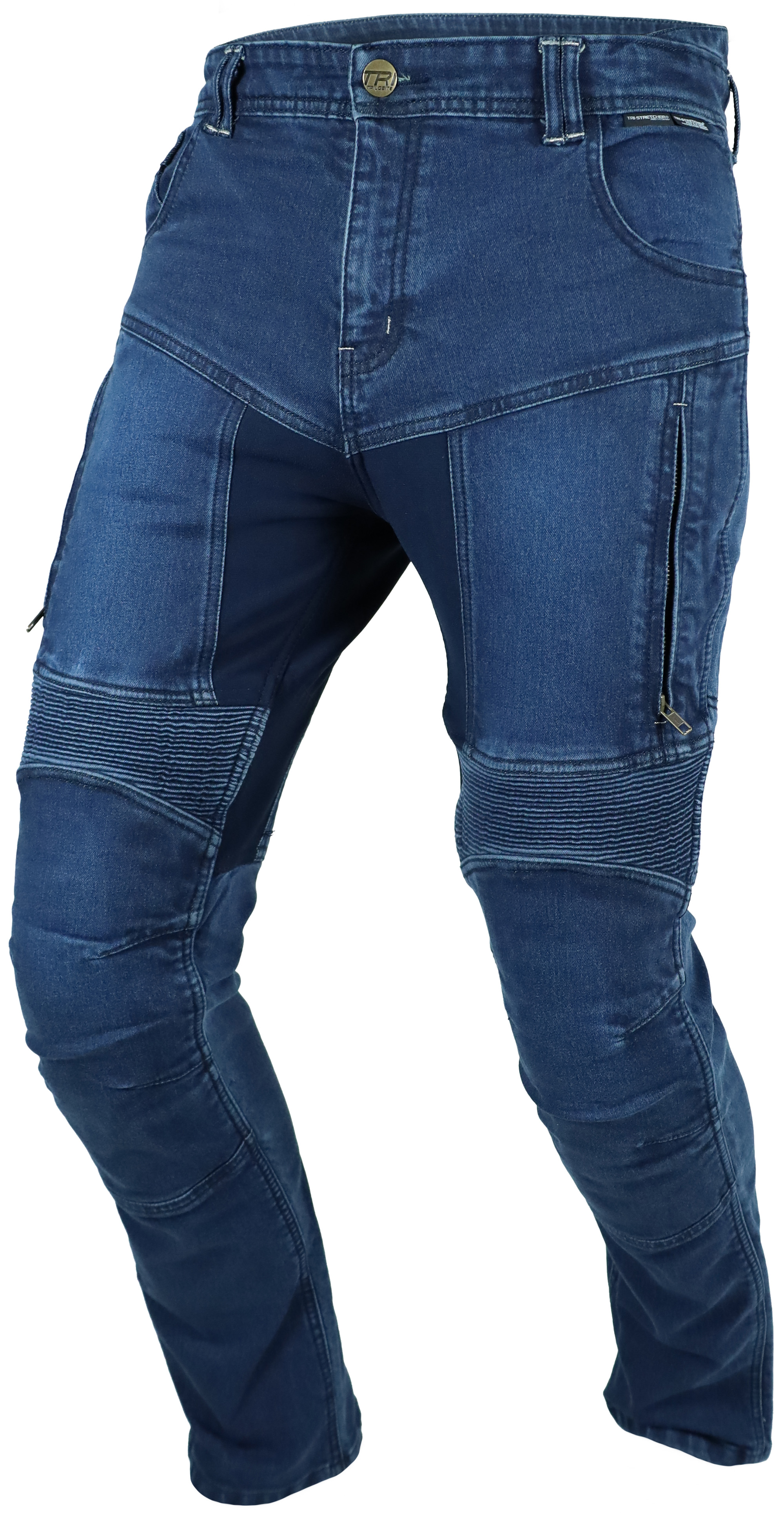 Trilobite Men's Blue Parado Aaaa Doublelayer Slim Motorcycle Jeans, Size 34 36 For