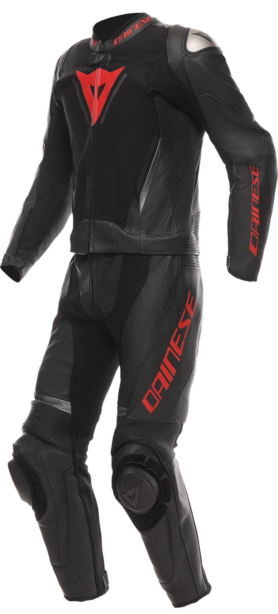 Dainese Demon Sprint Кожаный костюм из двух частей мотоцикла Черный/Черный/Красный 60 