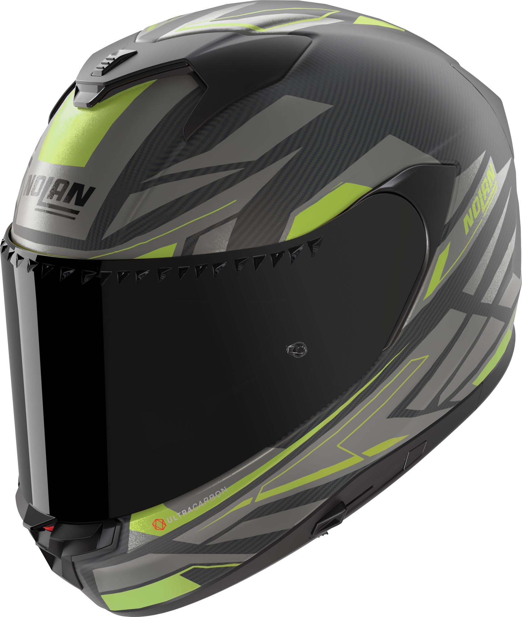 Nolan X-904 Ultra Carbon Rombo Helmet, Grey-Green, Size L For Men