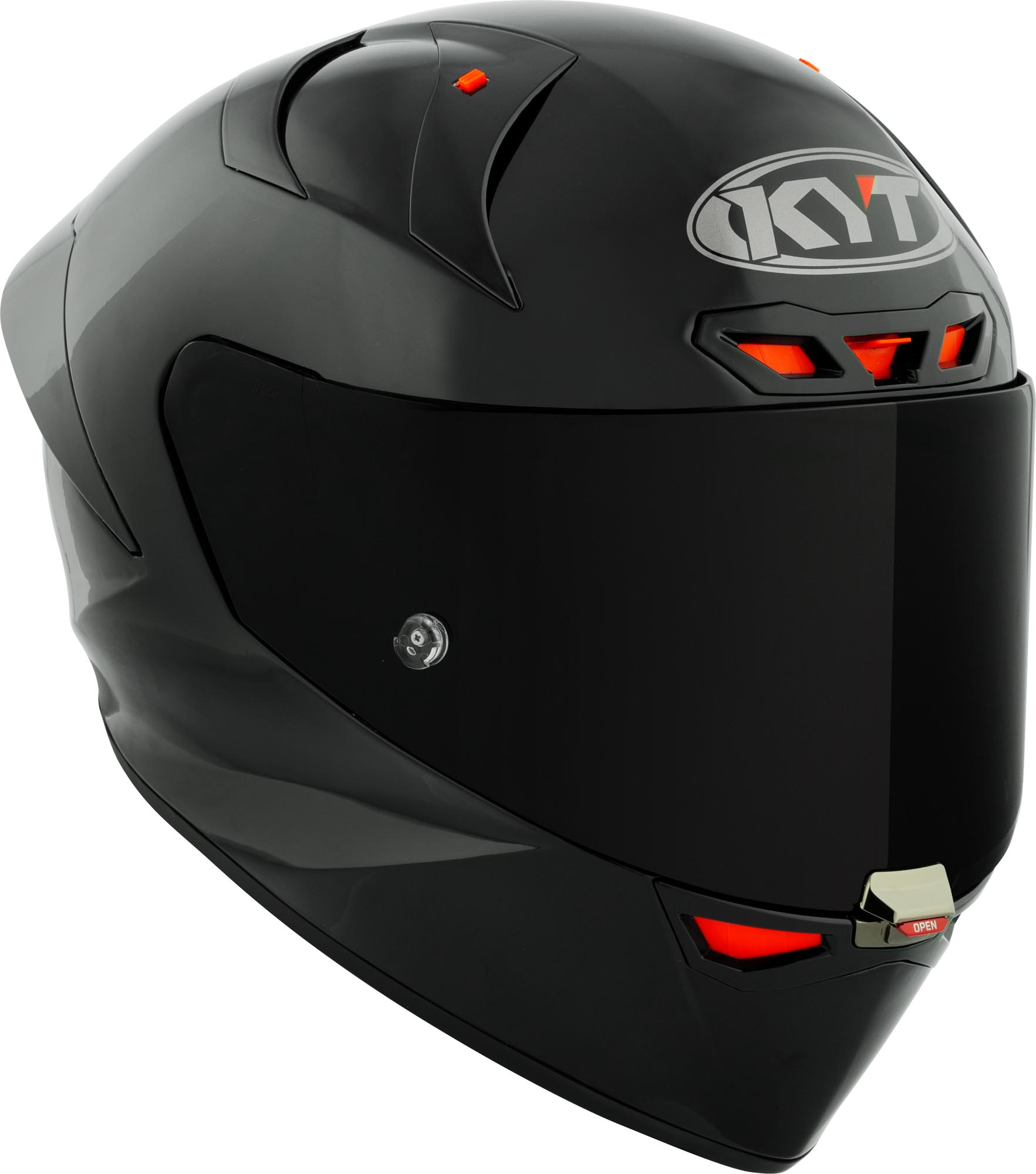 Side view of KYT KX-1 Race GP Plain Helmet, Size M for Men